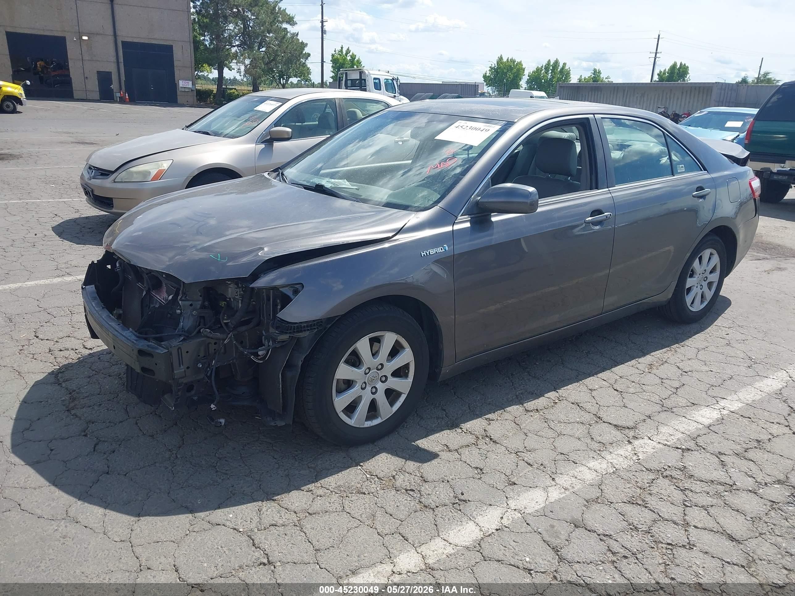 2008 Toyota Camry Hybrid   Gray vin: JTNBB46K083045156