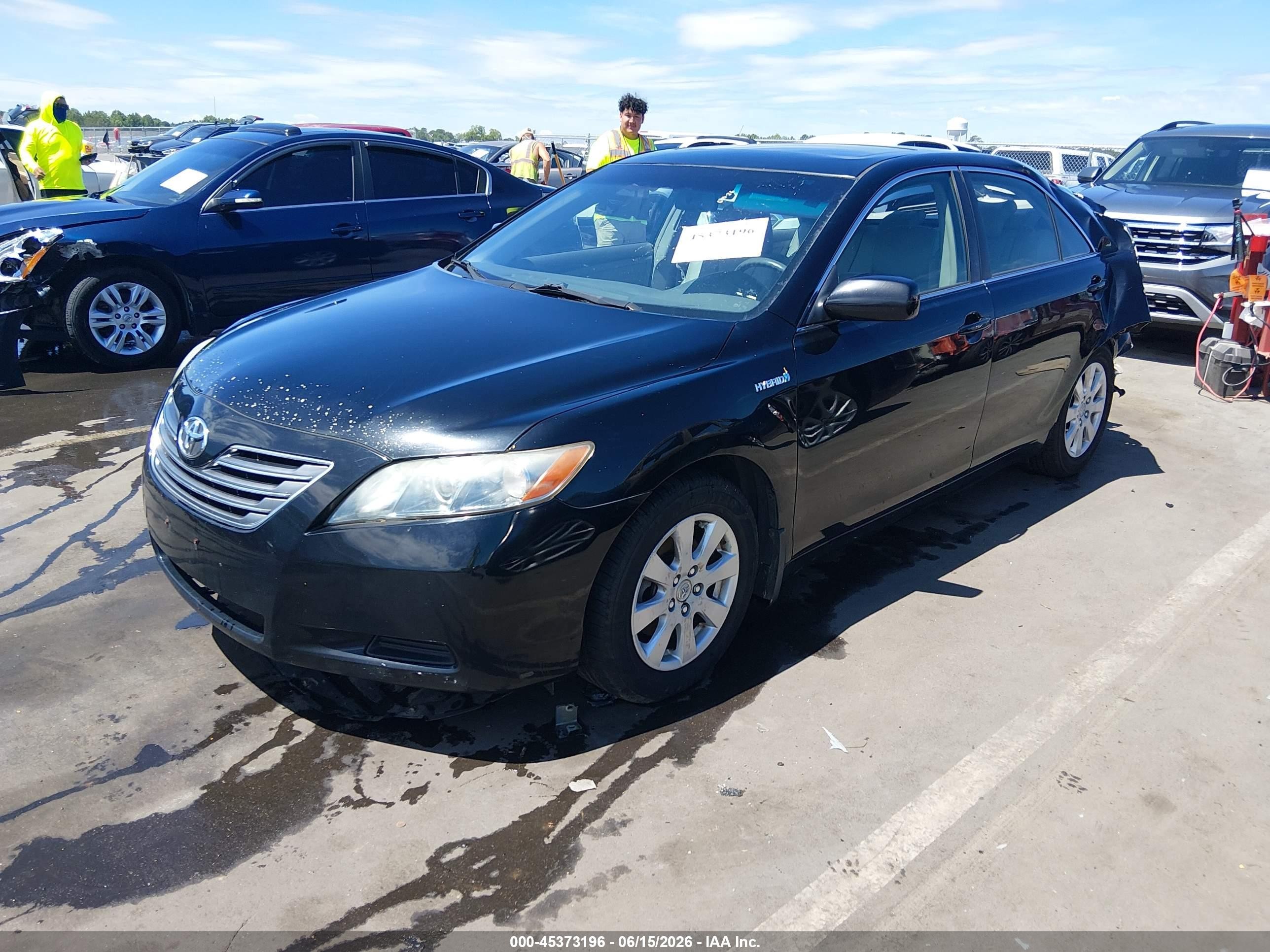 2008 Toyota Camry Hybrid   Black vin: JTNBB46K183046526