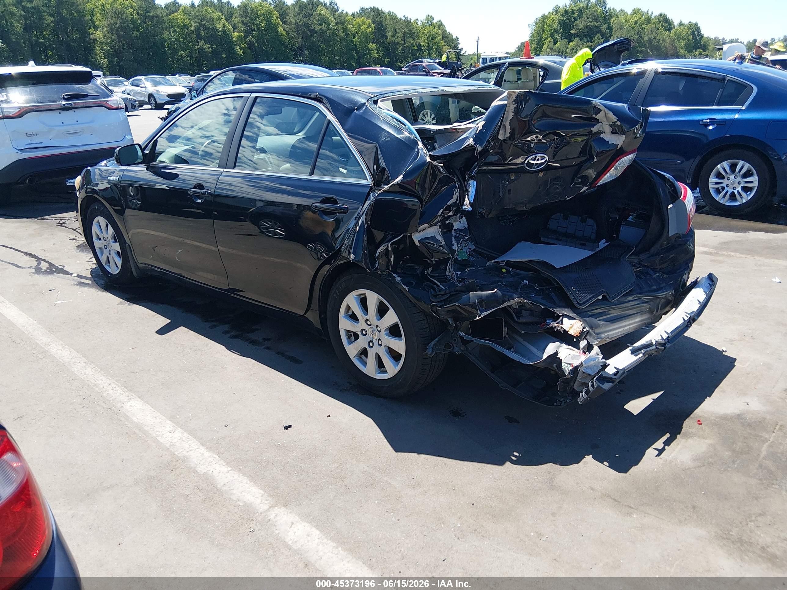 2008 Toyota Camry Hybrid   Black vin: JTNBB46K183046526