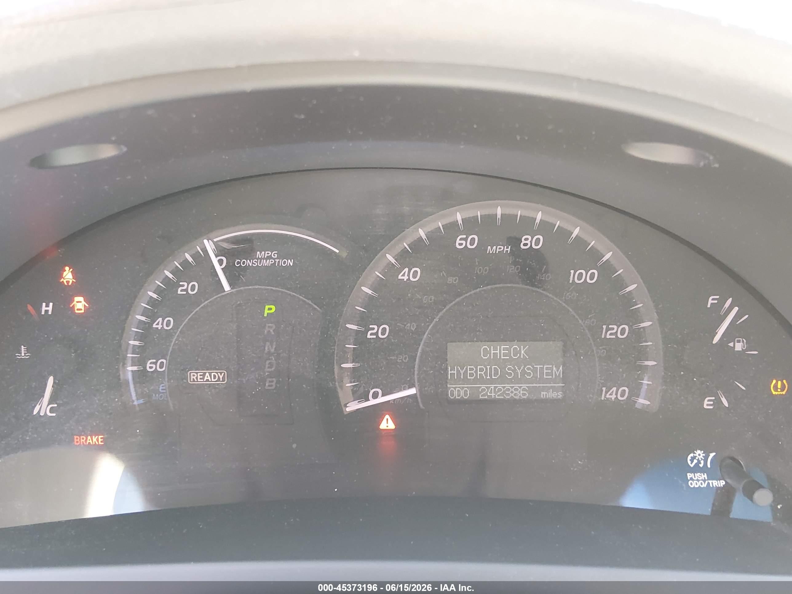 2008 Toyota Camry Hybrid   Black vin: JTNBB46K183046526