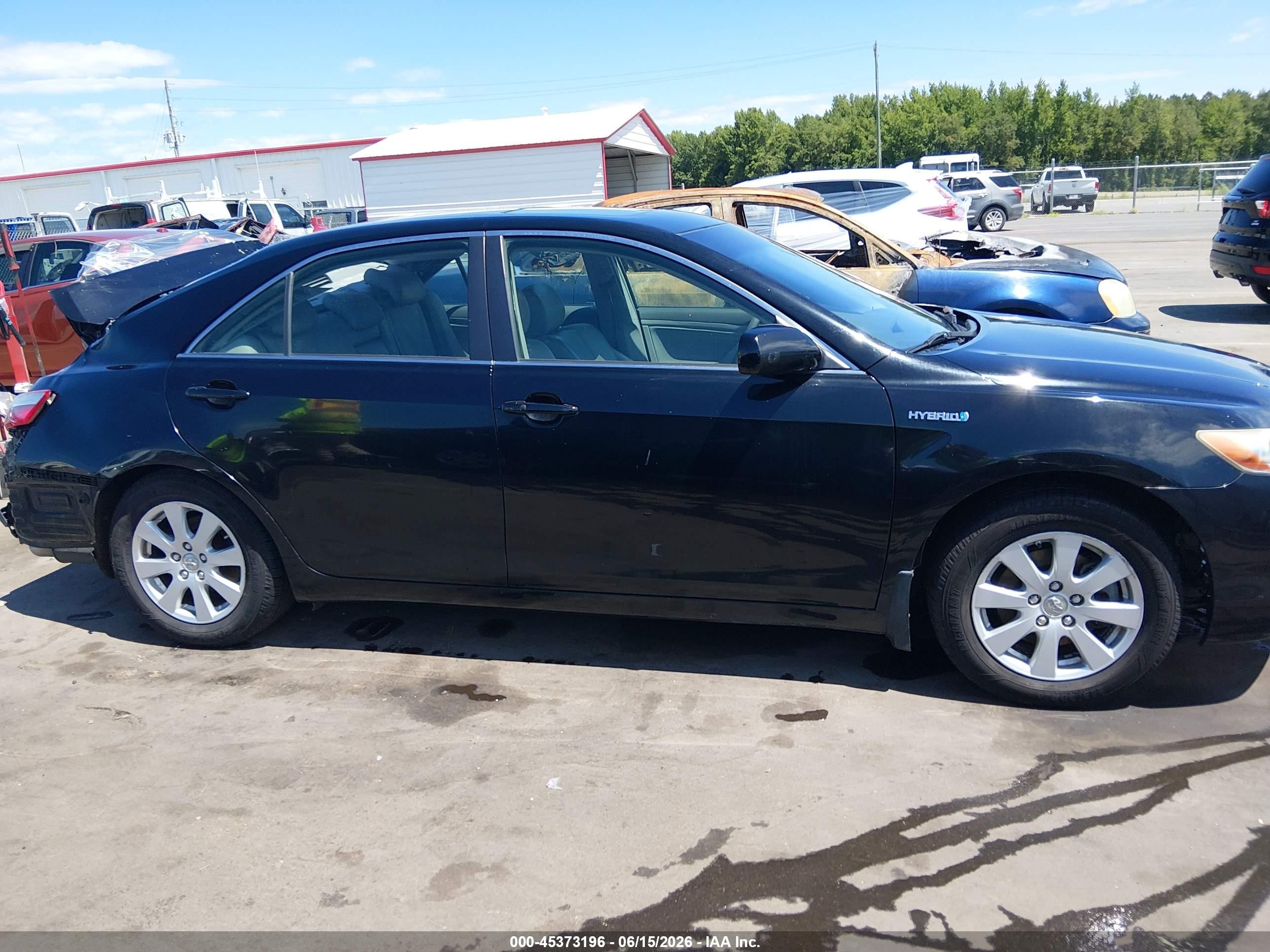 2008 Toyota Camry Hybrid   Black vin: JTNBB46K183046526