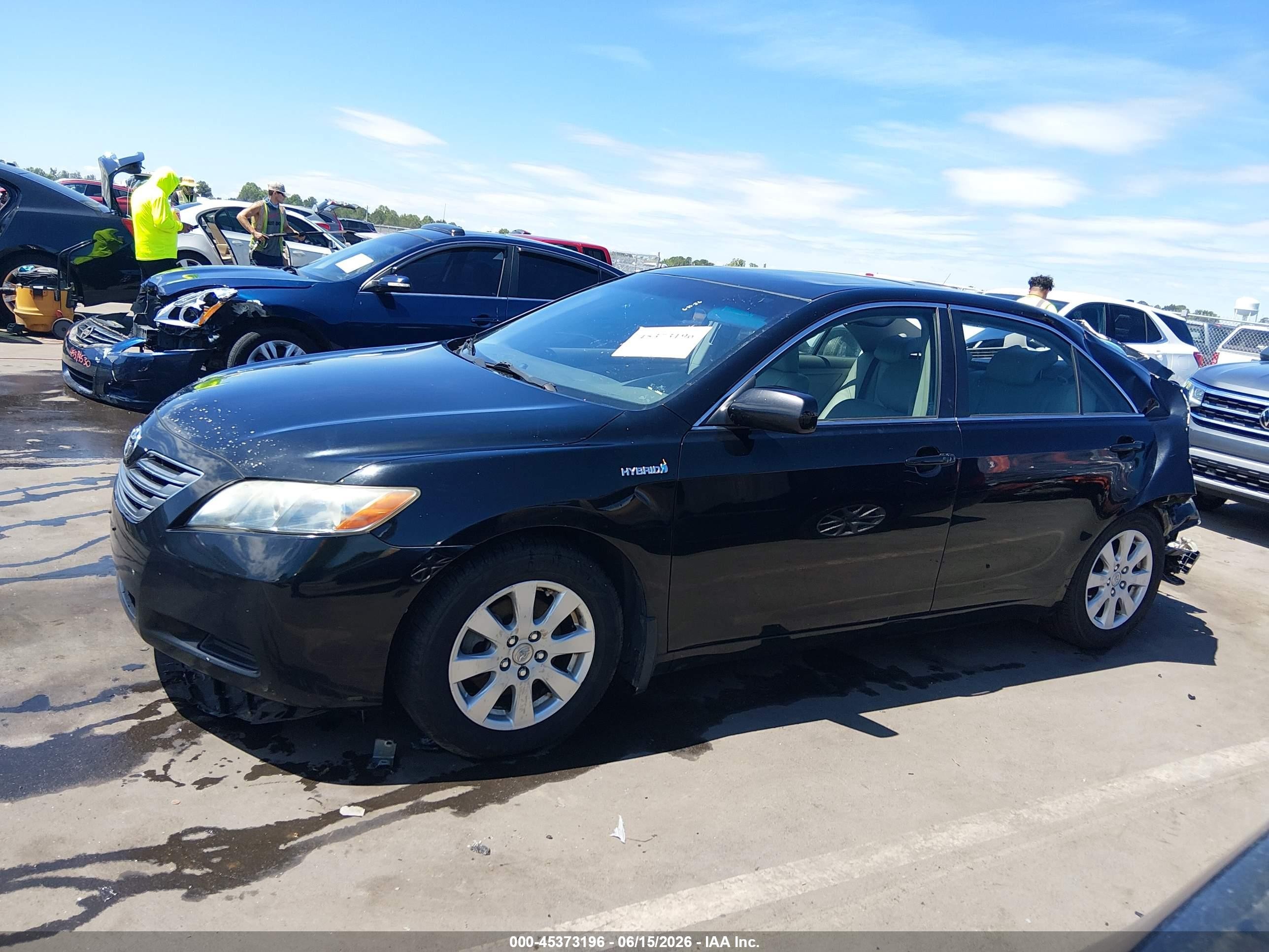 2008 Toyota Camry Hybrid   Black vin: JTNBB46K183046526