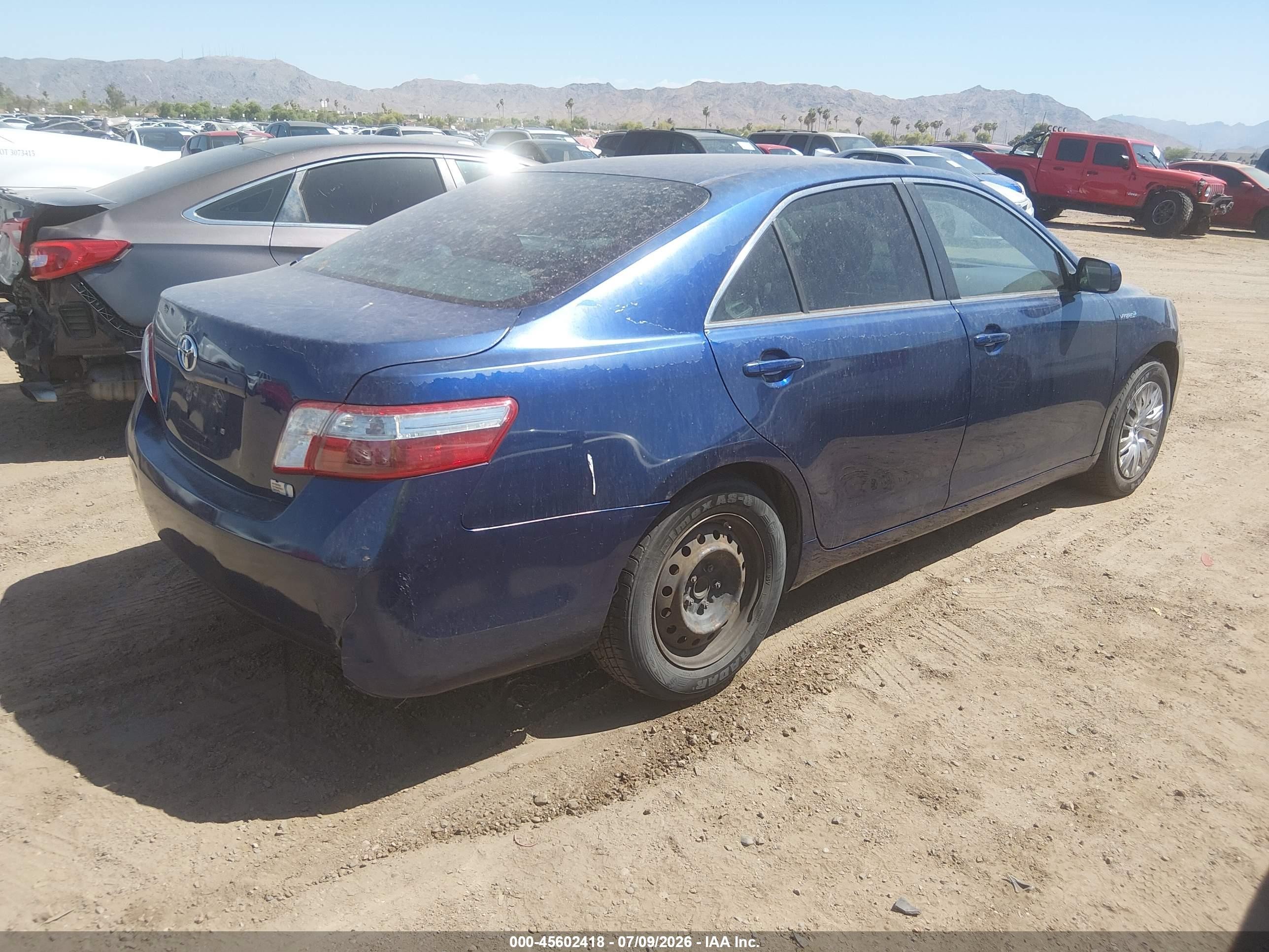 2009 Toyota Camry Hybrid   Blue vin: JTNBB46K293053115