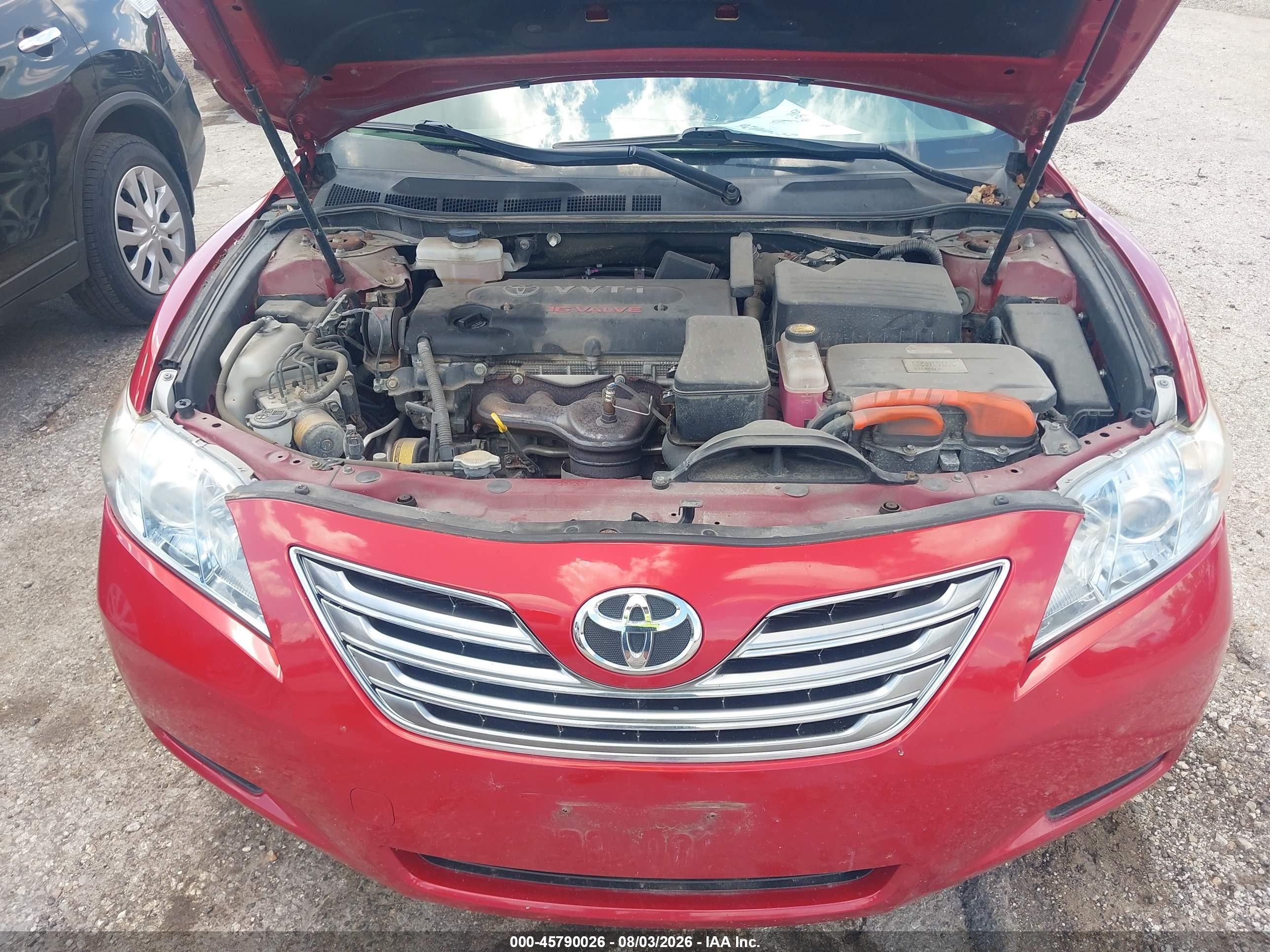 2007 Toyota Camry Hybrid   Red vin: JTNBB46K373002607