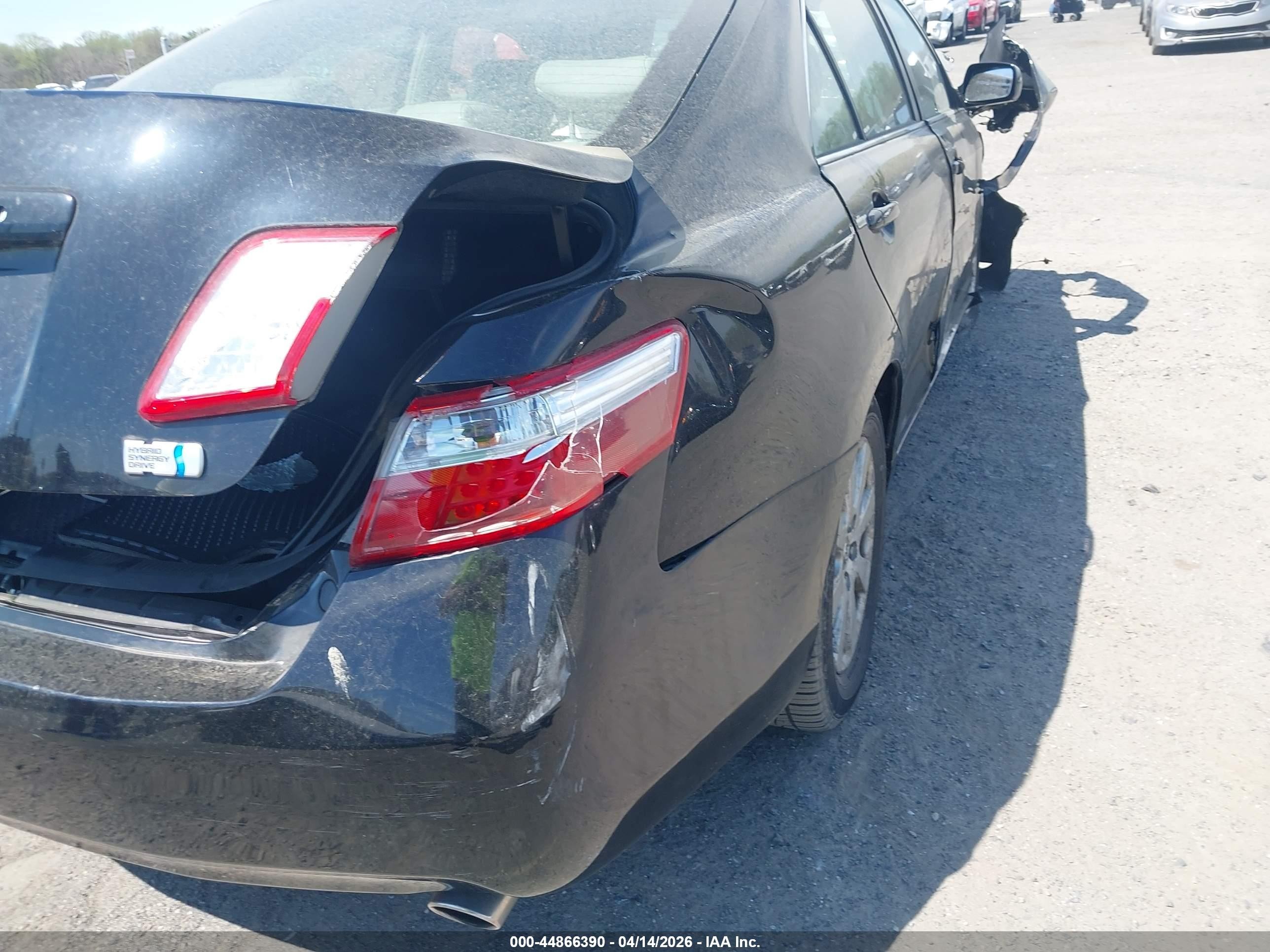 2008 Toyota Camry Hybrid   Black vin: JTNBB46K383046043