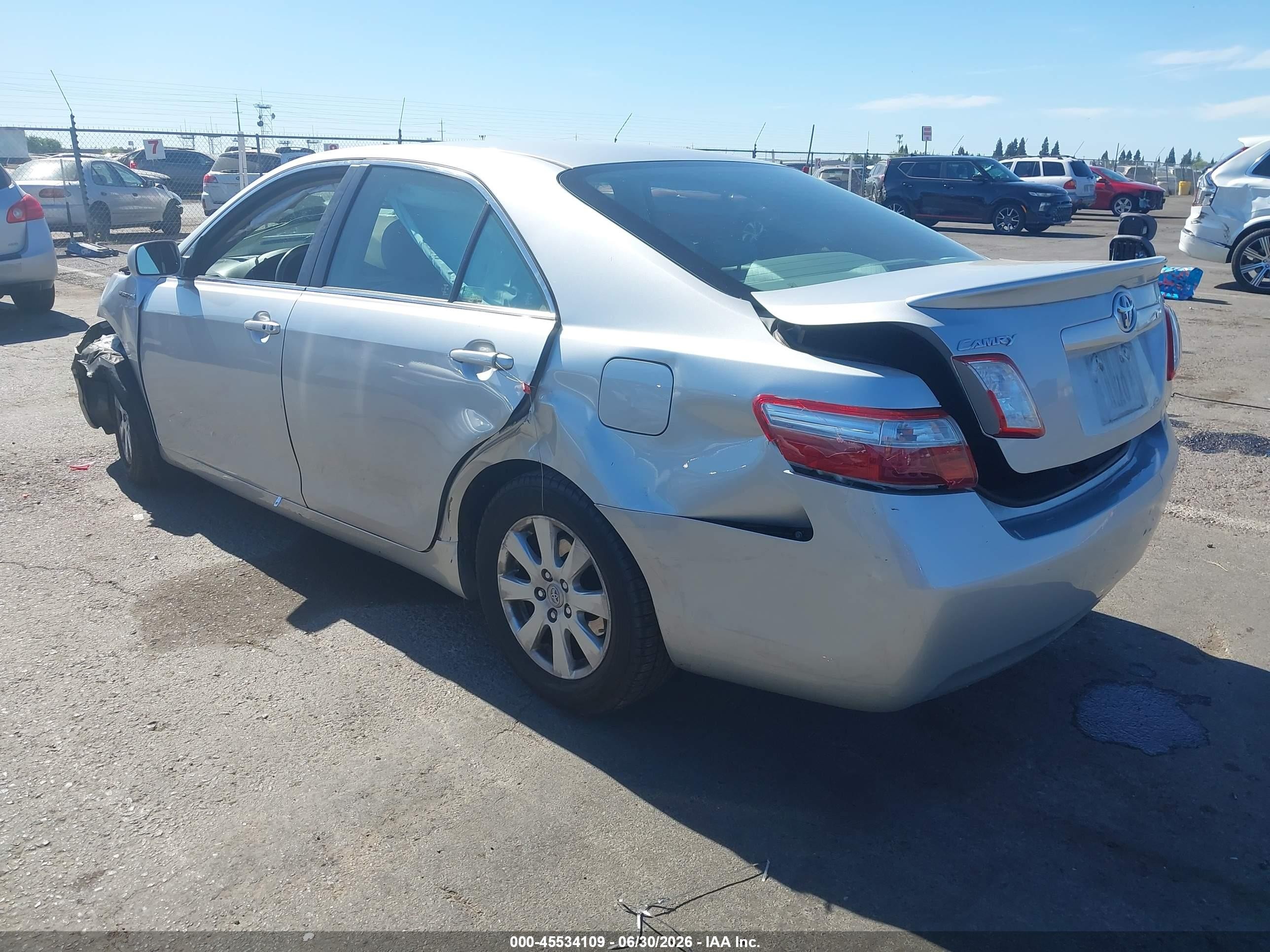 2007 Toyota Camry Hybrid Серебряный vin: JTNBB46K473025975
