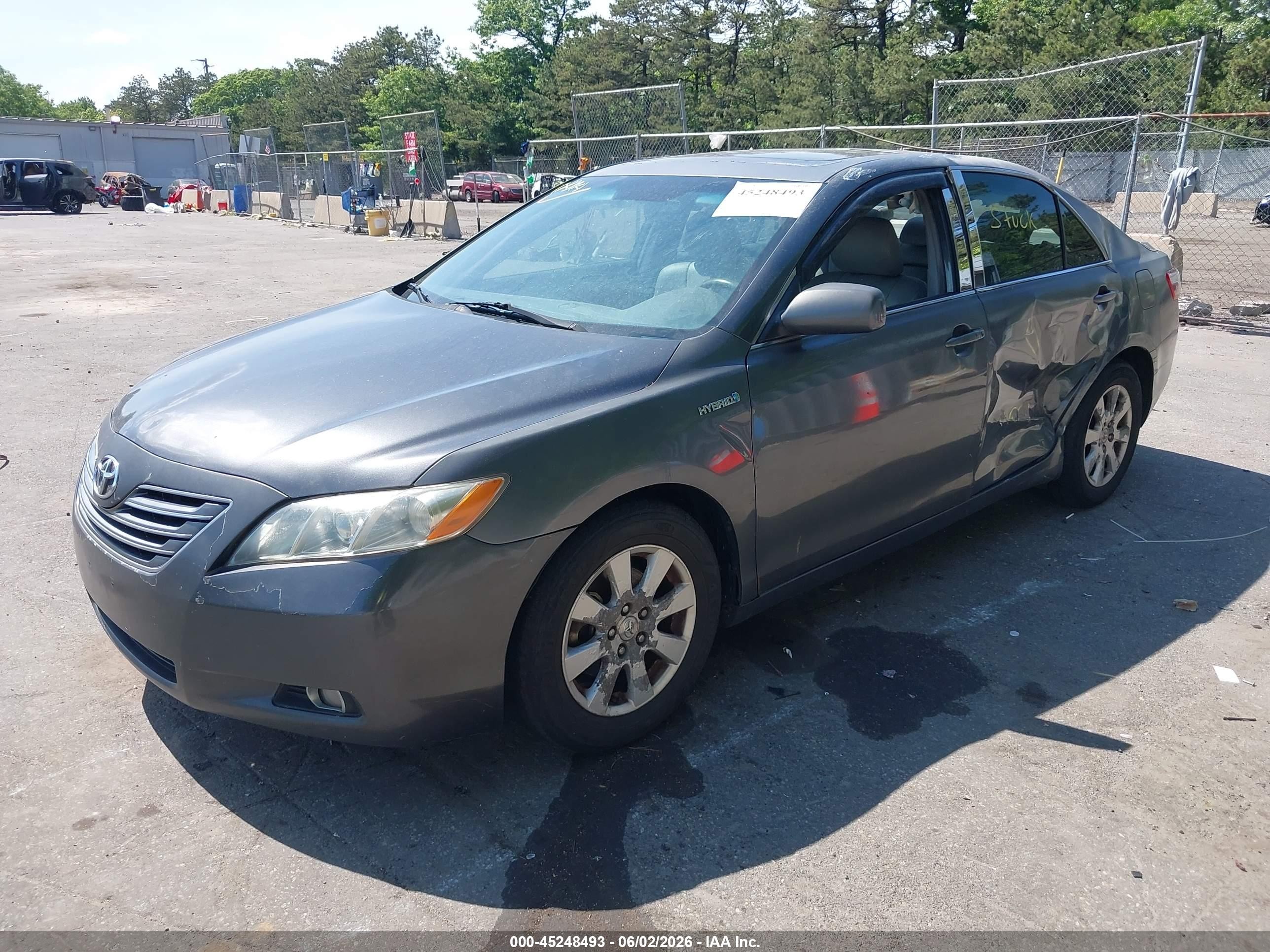 2007 Toyota Camry Hybrid   Серый vin: JTNBB46K473033560
