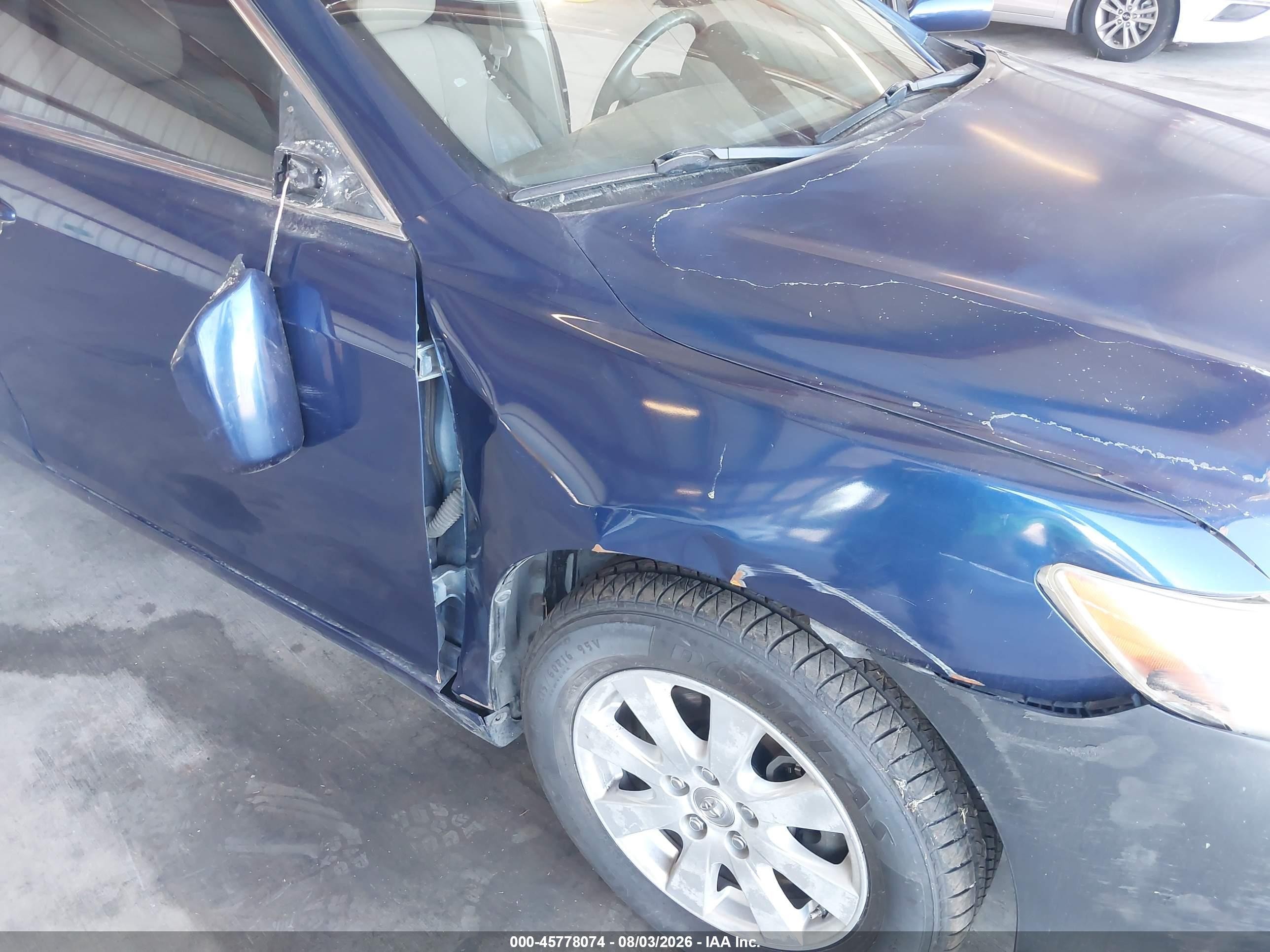 2007 Toyota Camry Hybrid   Blue vin: JTNBB46K473040802