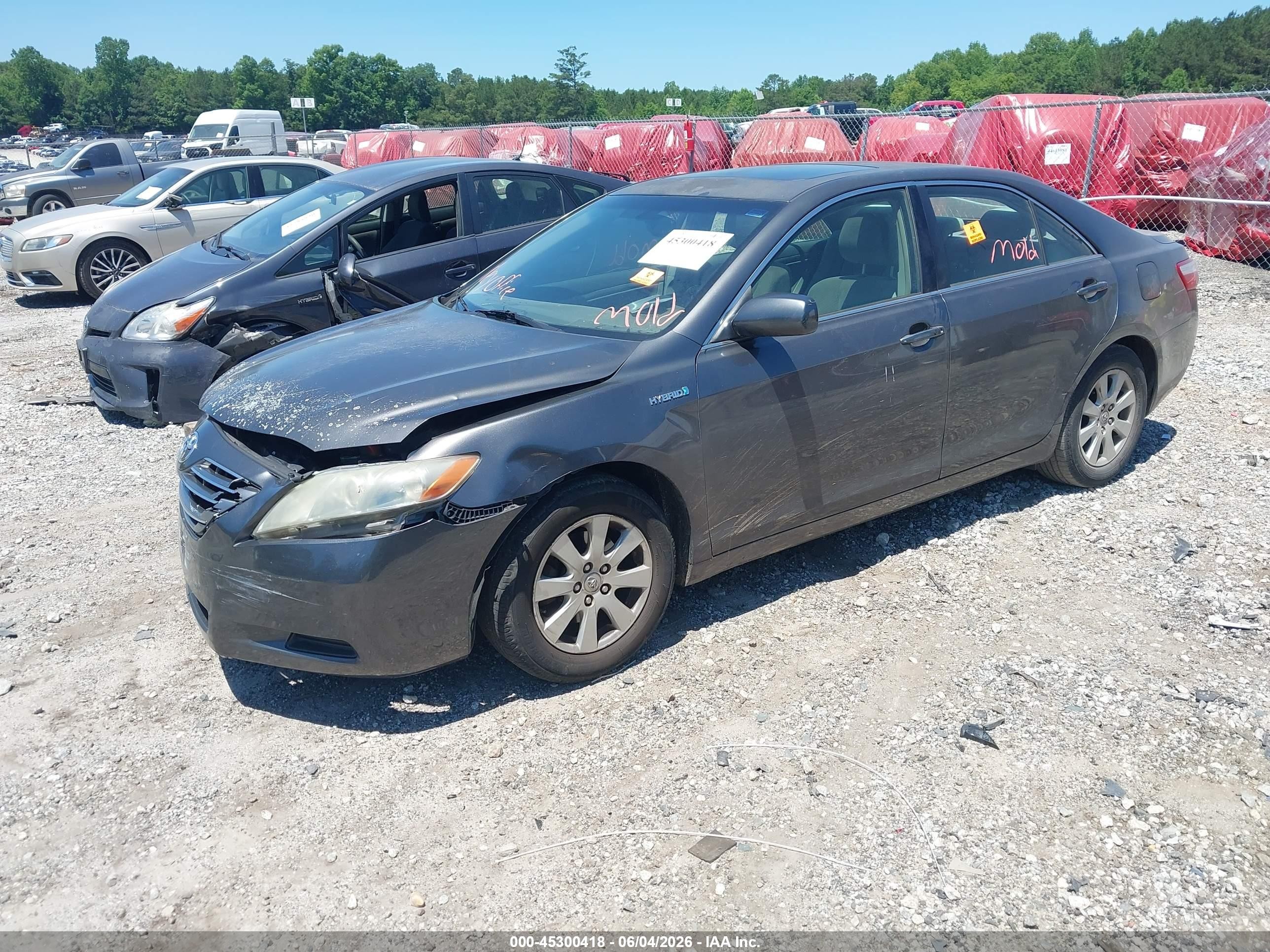 2008 Toyota Camry Hybrid   Gray vin: JTNBB46K483046147