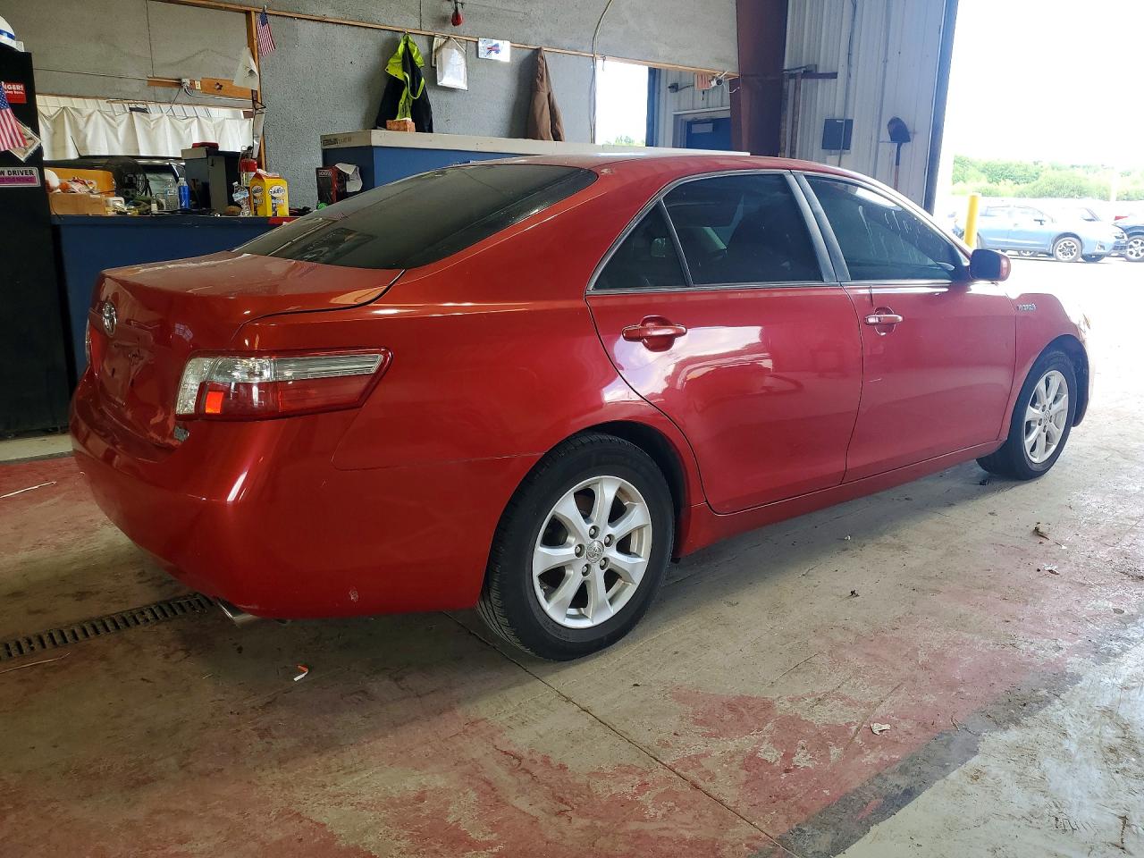 2007 Toyota Camry Hybrid Red vin: JTNBB46K573029503