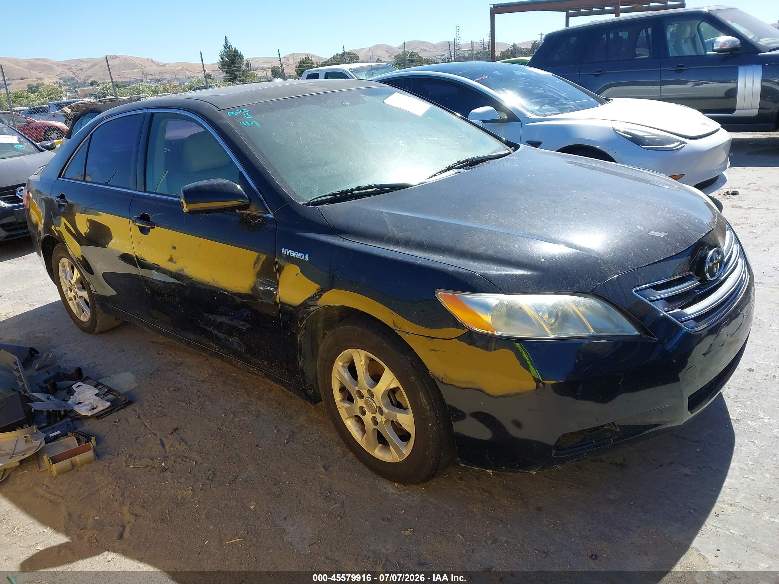 2008 Toyota Camry Hybrid   Black vin: JTNBB46K583047971