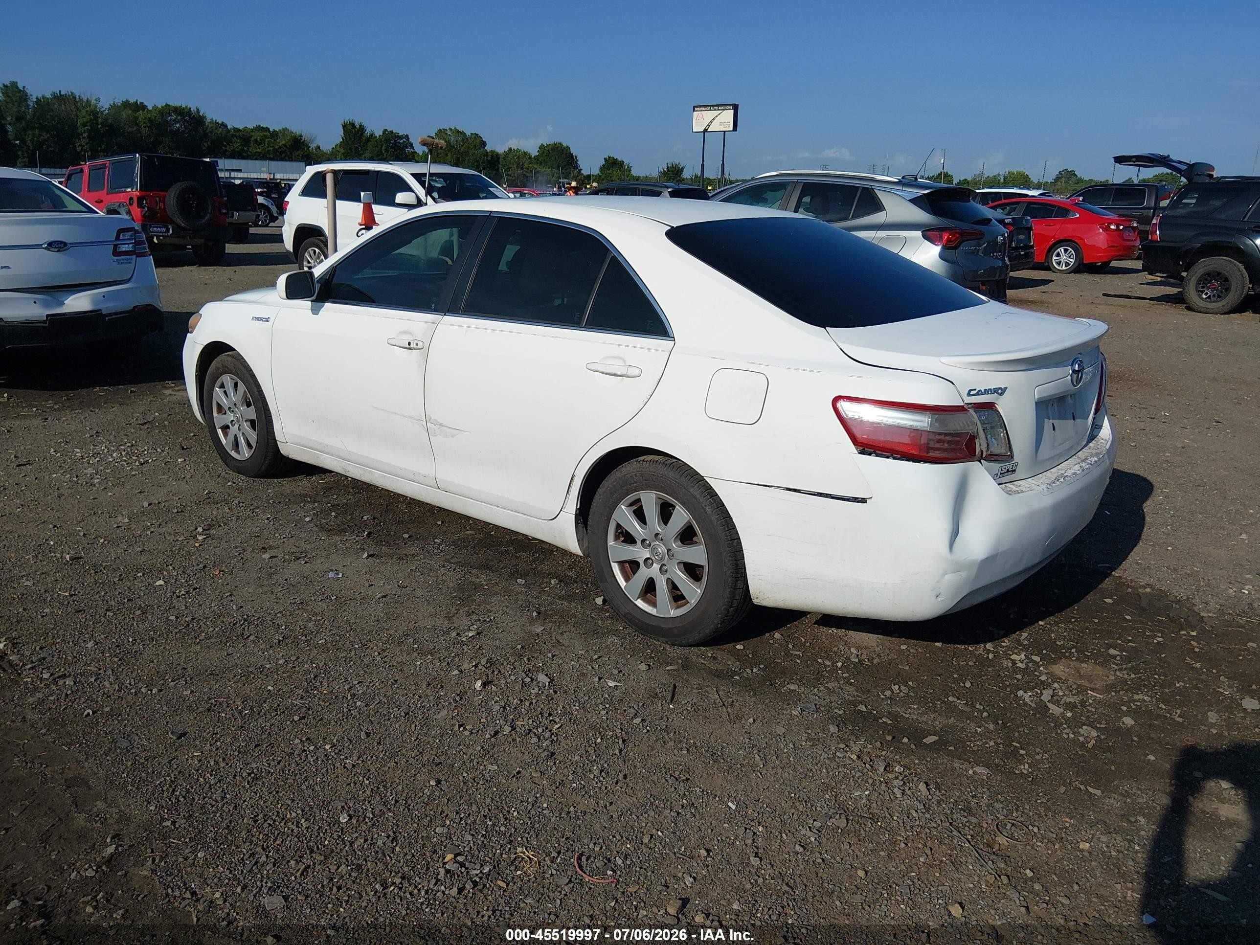 2007 Toyota Camry Hybrid   Белый vin: JTNBB46K673003654