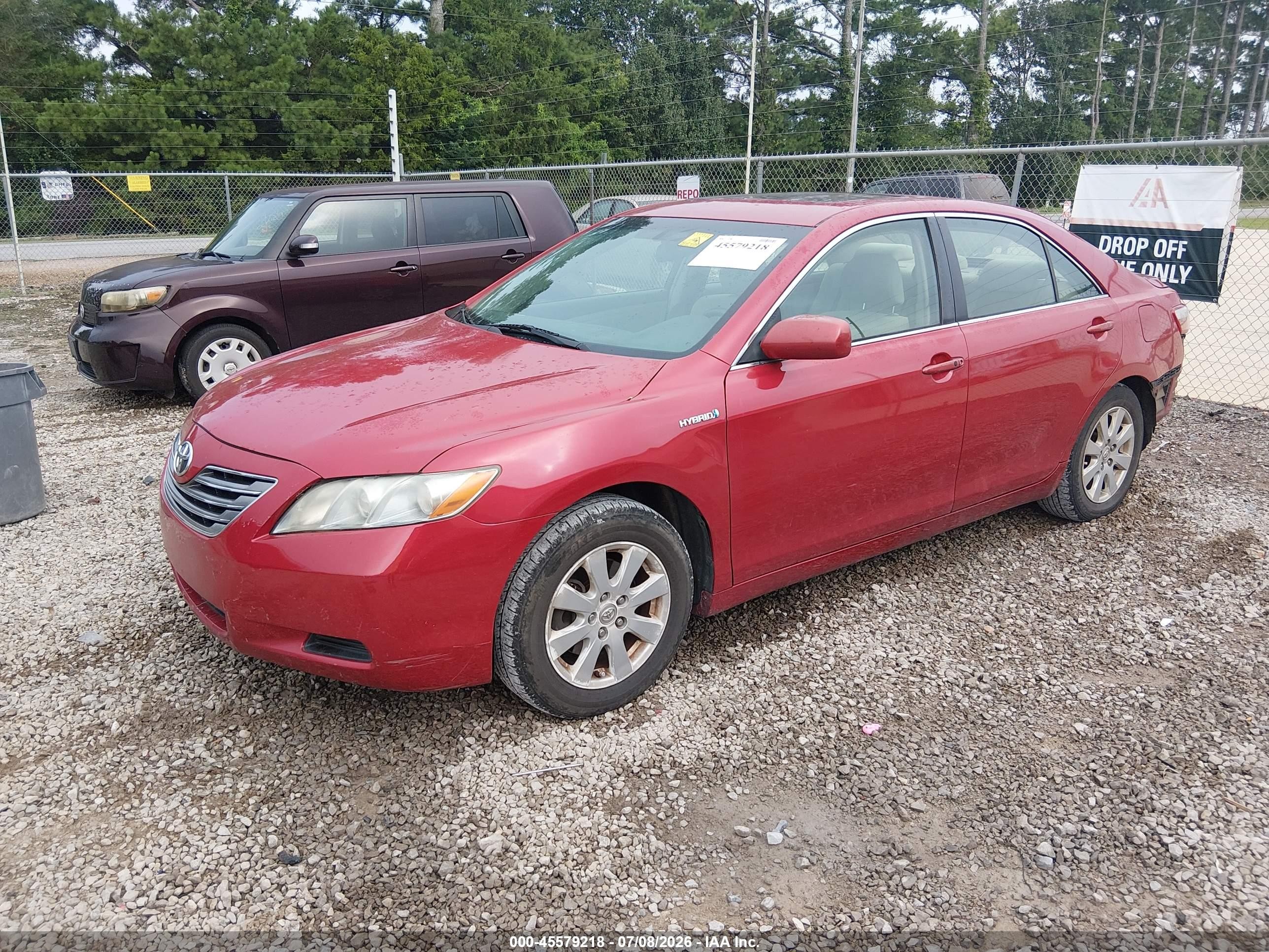 2007 Toyota Camry Hybrid   Красный vin: JTNBB46K673004240