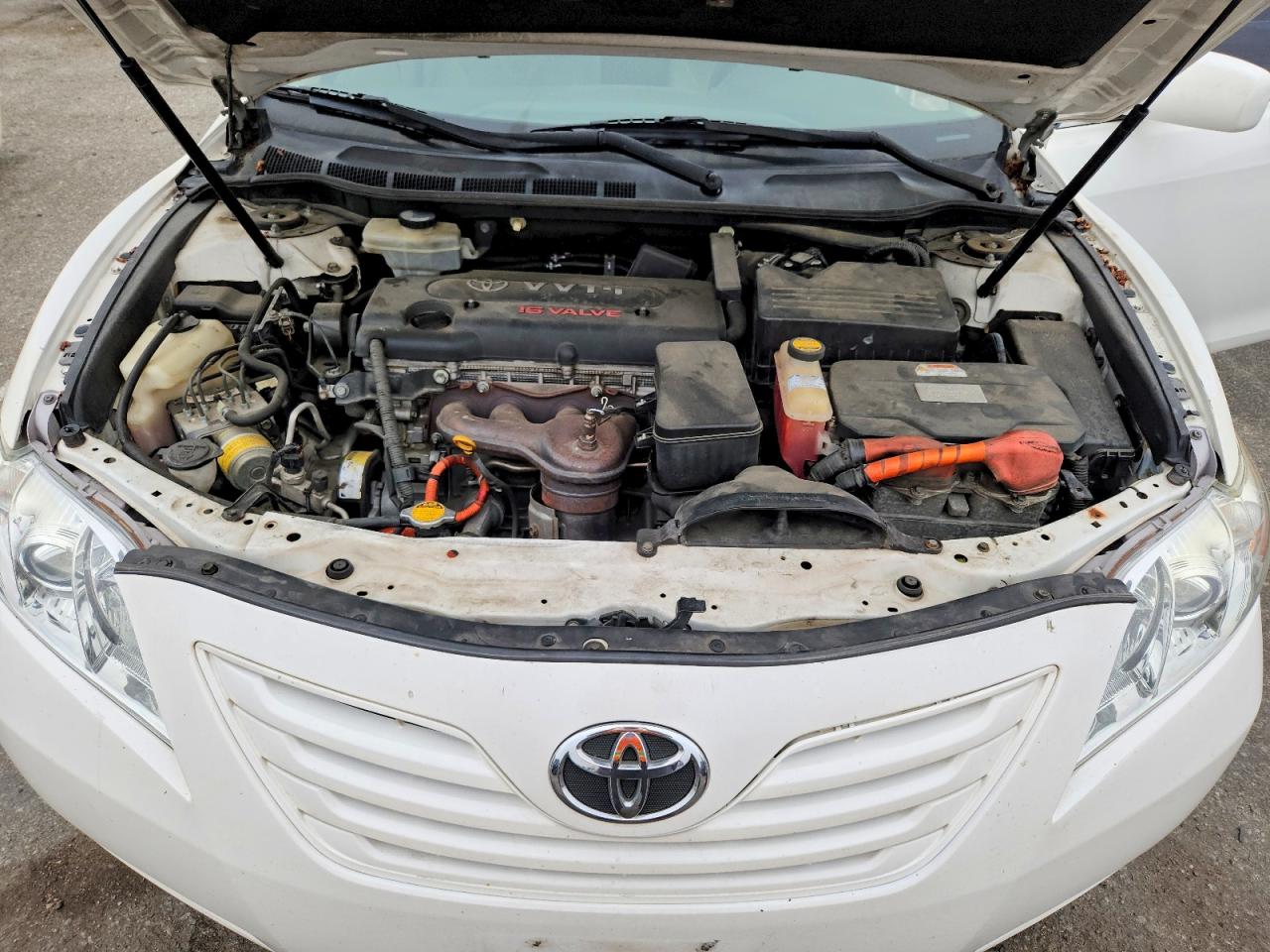 2007 Toyota Camry Hybrid White vin: JTNBB46K673016159