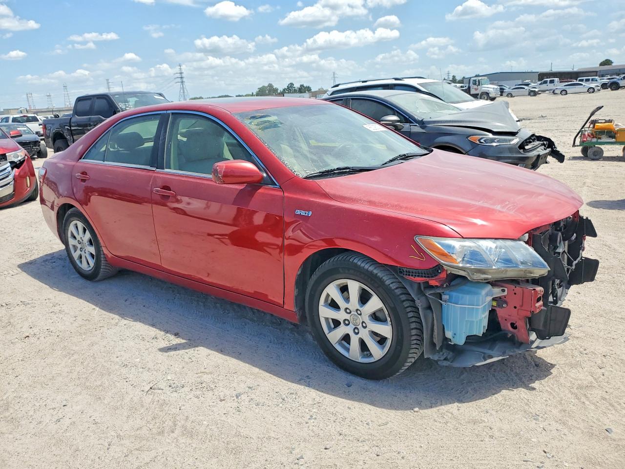 2007 Toyota Camry Hybrid Красный vin: JTNBB46K673033348