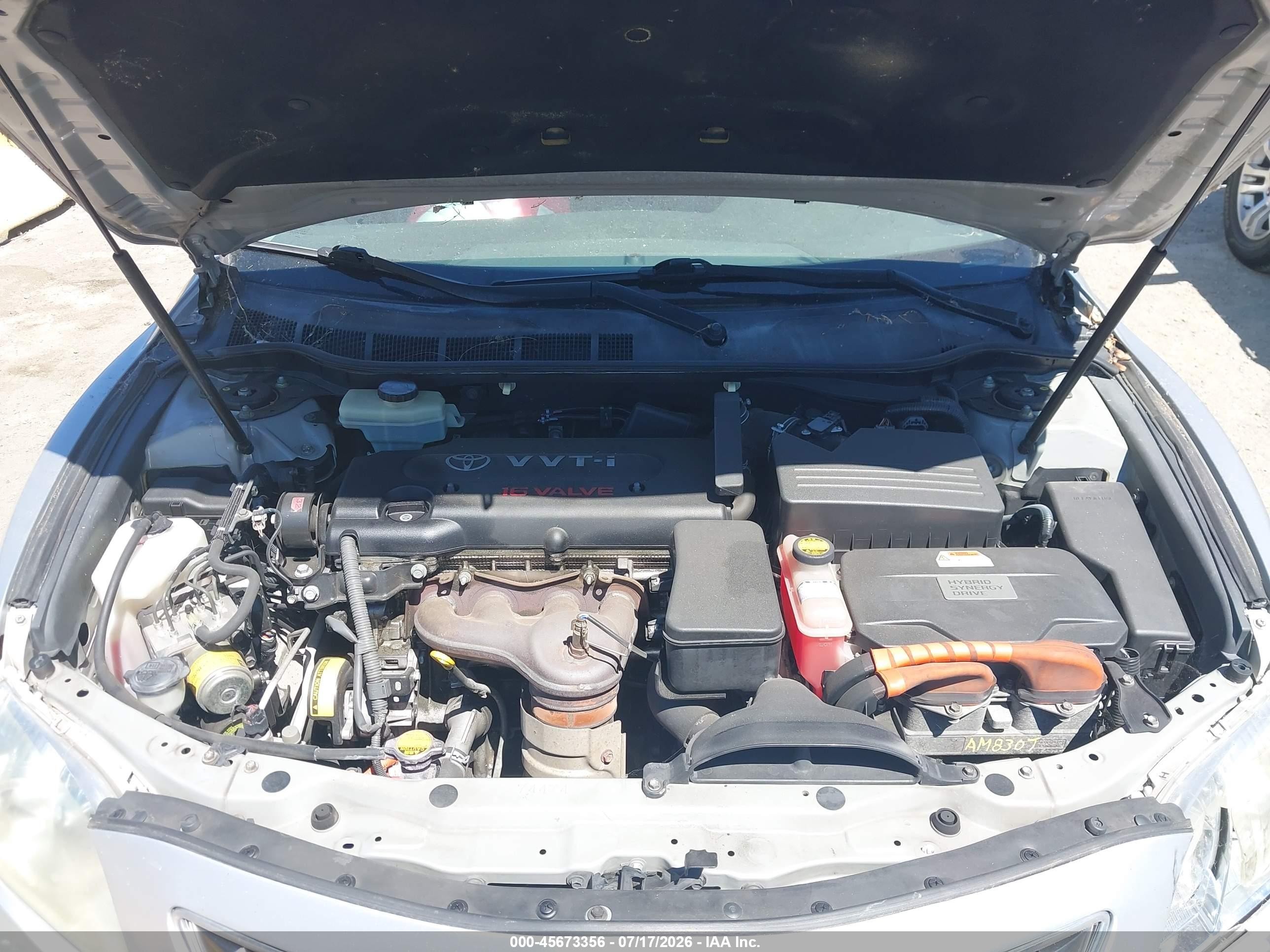 2007 Toyota Camry Hybrid   Silver vin: JTNBB46K673042700
