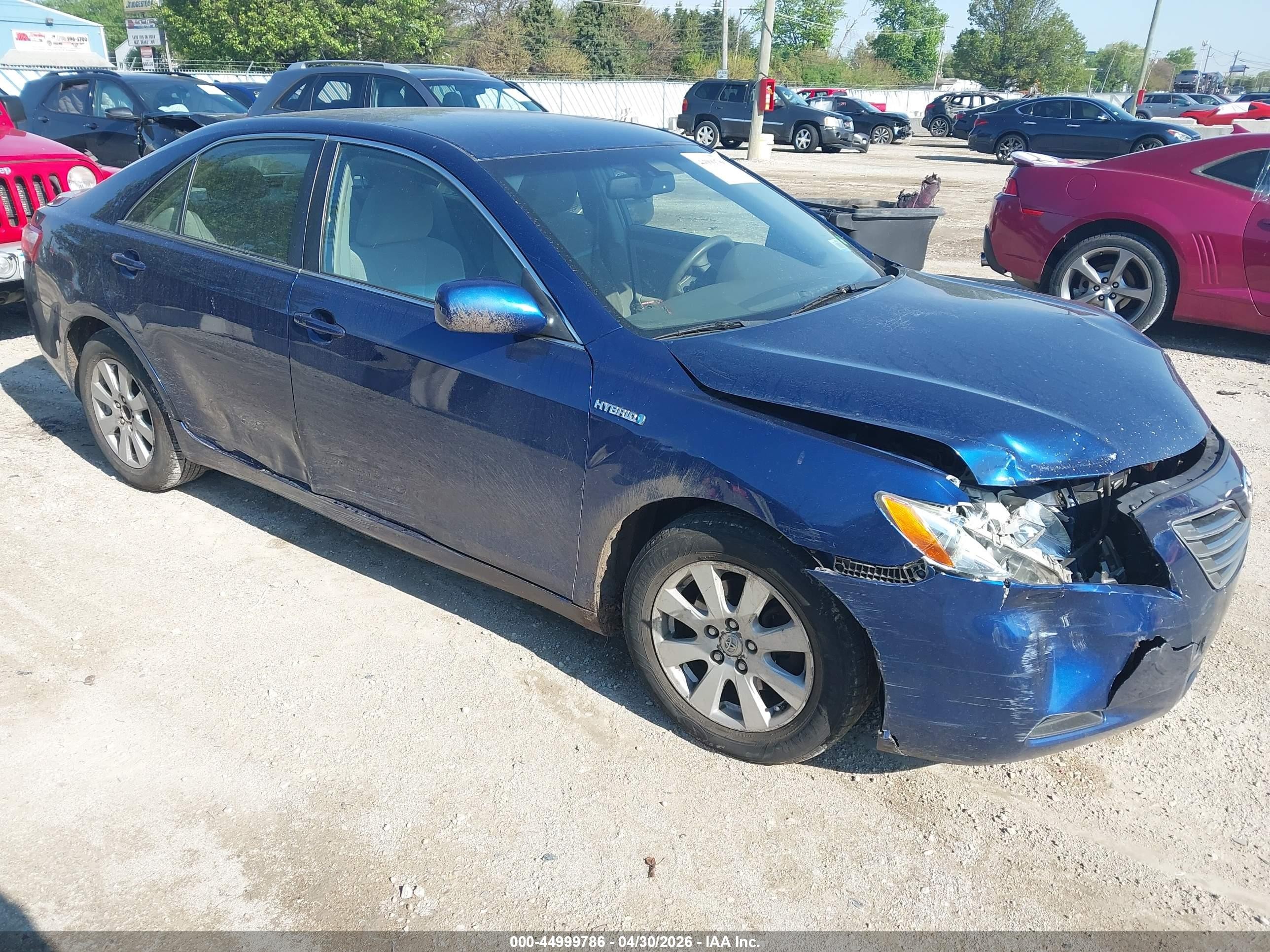 2008 Toyota Camry Hybrid   Blue vin: JTNBB46K683047252