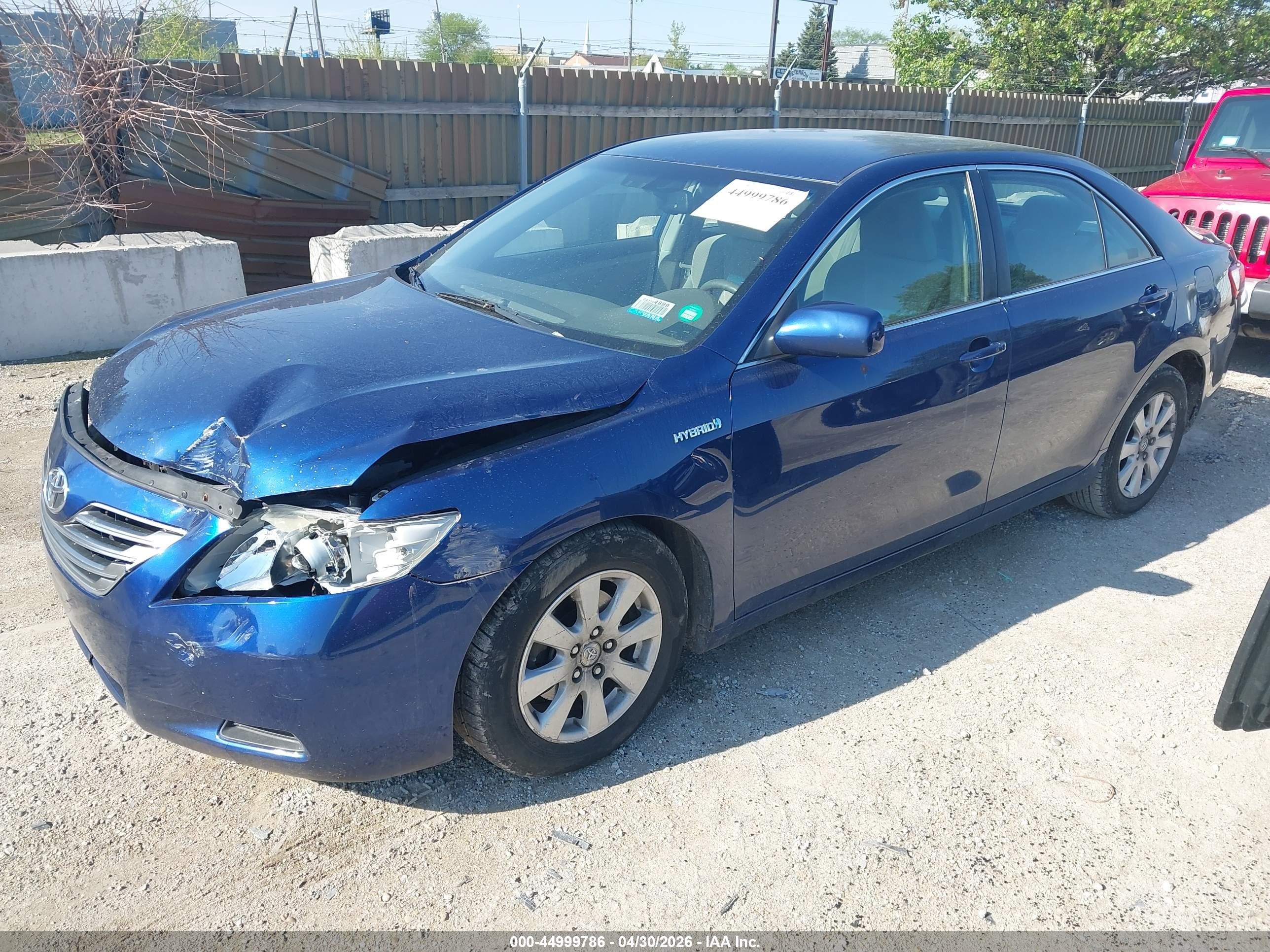 2008 Toyota Camry Hybrid   Blue vin: JTNBB46K683047252