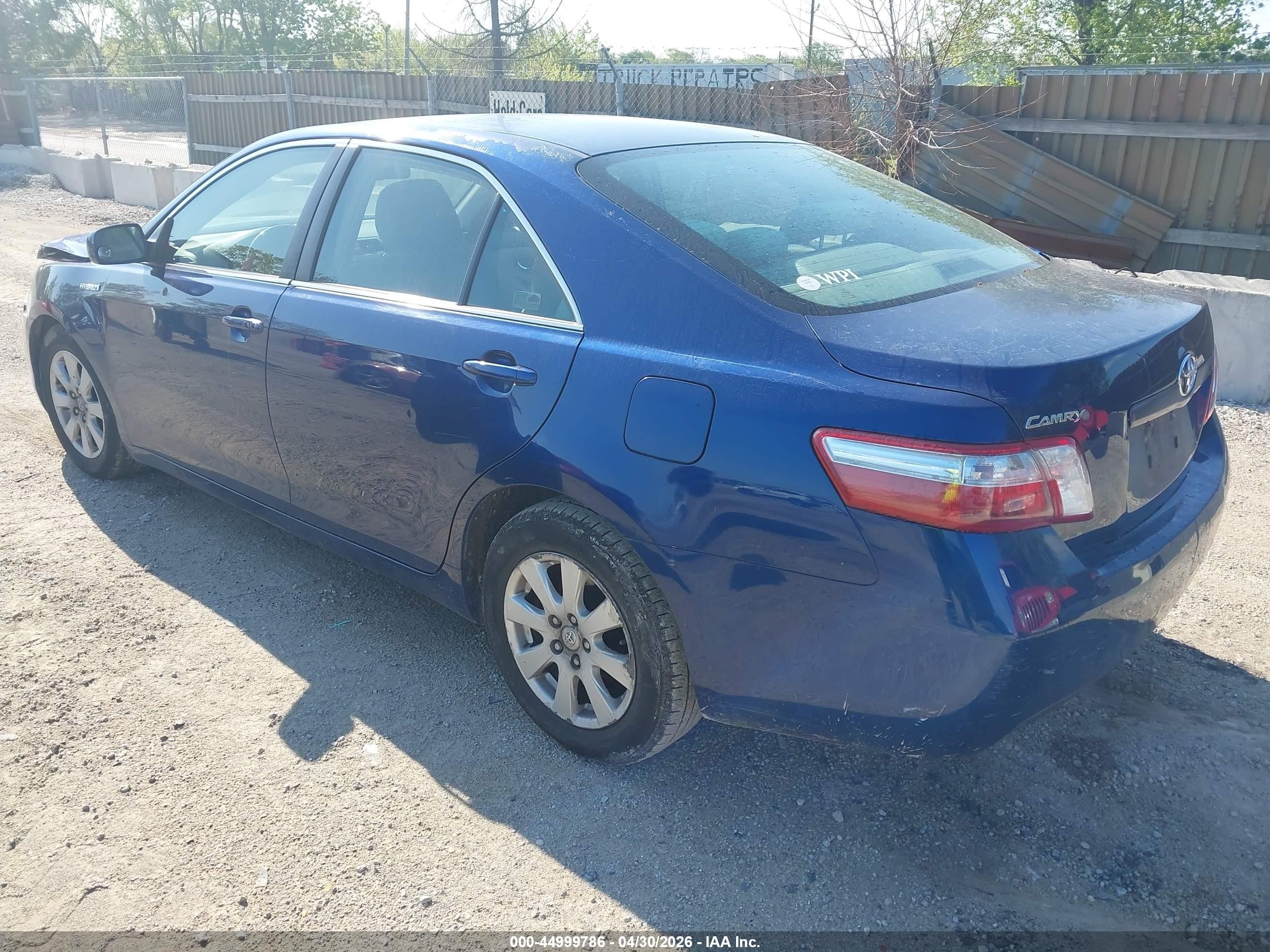 2008 Toyota Camry Hybrid   Blue vin: JTNBB46K683047252