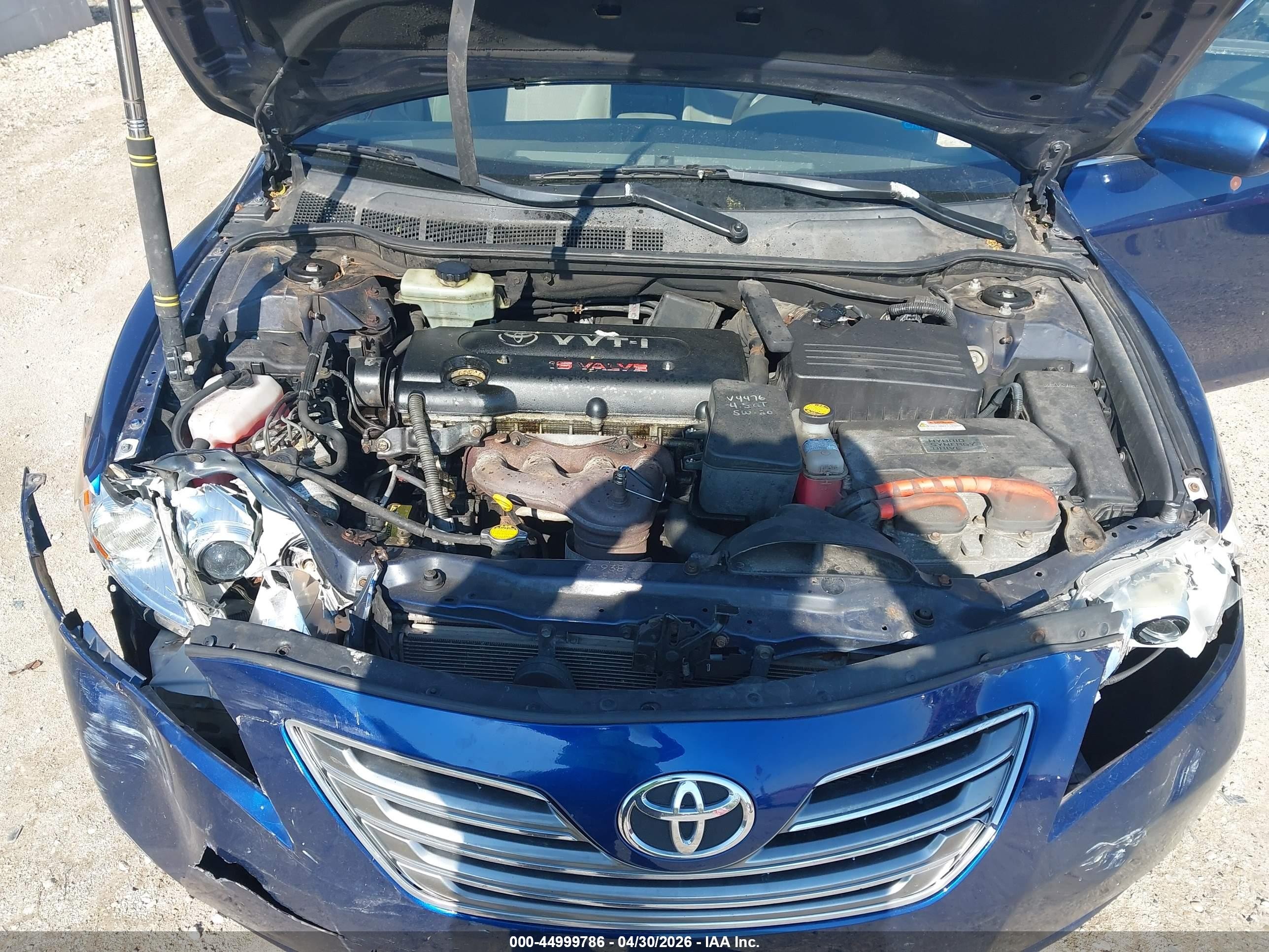 2008 Toyota Camry Hybrid   Blue vin: JTNBB46K683047252