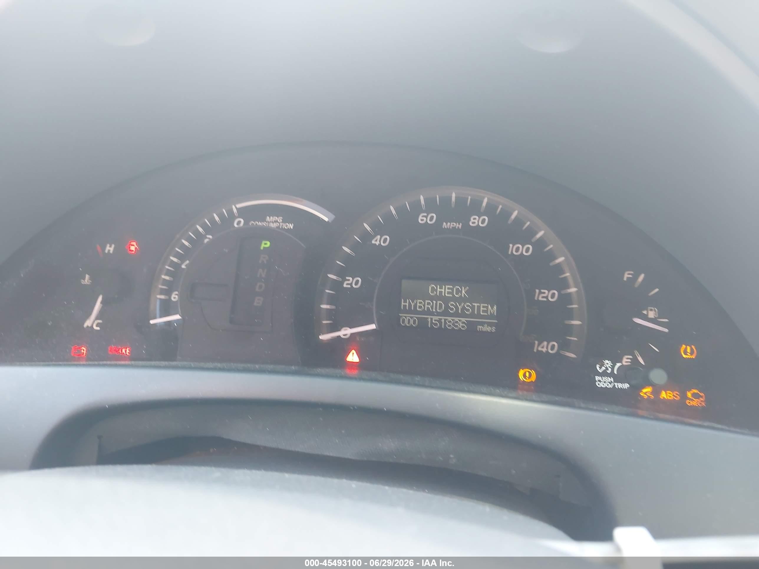 2007 Toyota Camry Hybrid   Red vin: JTNBB46K773003338