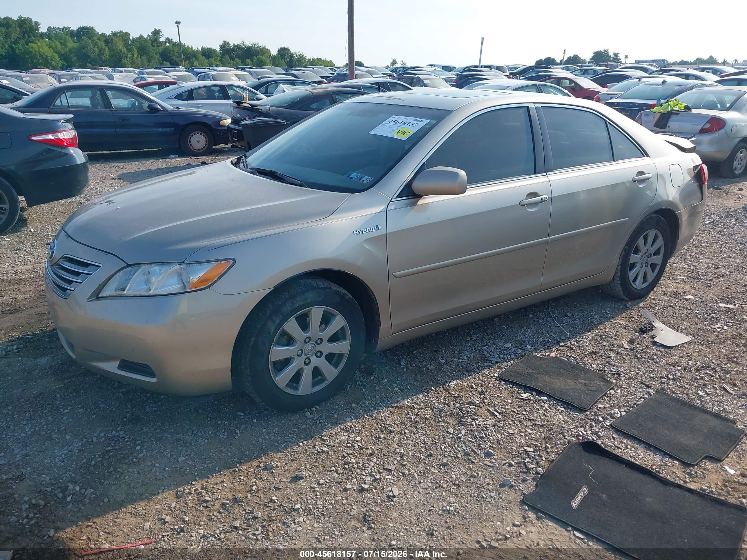 2007 Toyota Camry Hybrid   Tan vin: JTNBB46K773029602