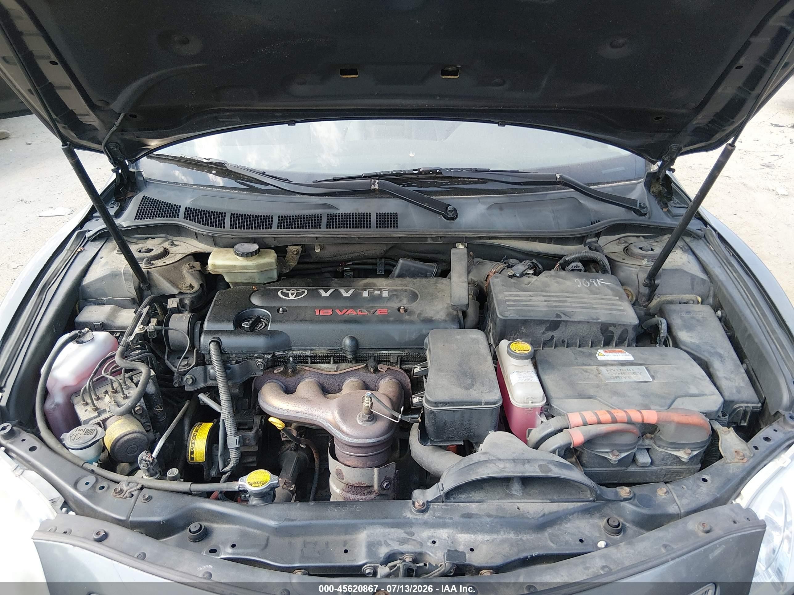 2007 Toyota Camry Hybrid   Gray vin: JTNBB46K773044004