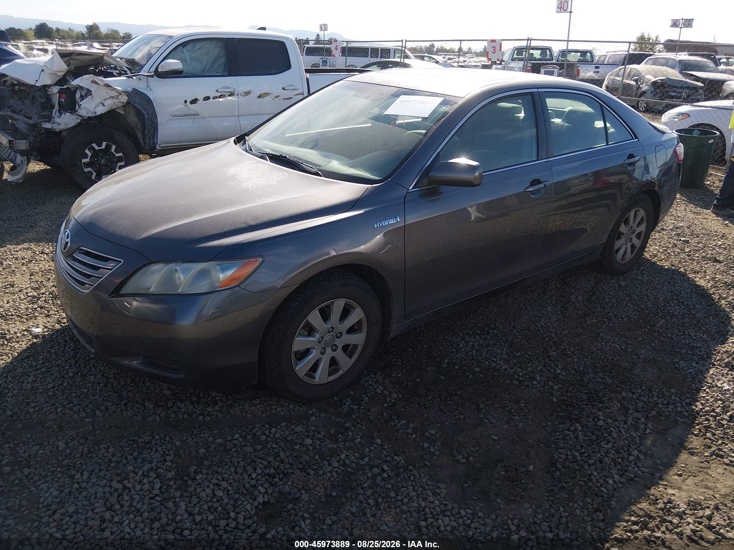2008 Toyota Camry Hybrid   Black vin: JTNBB46K883046202