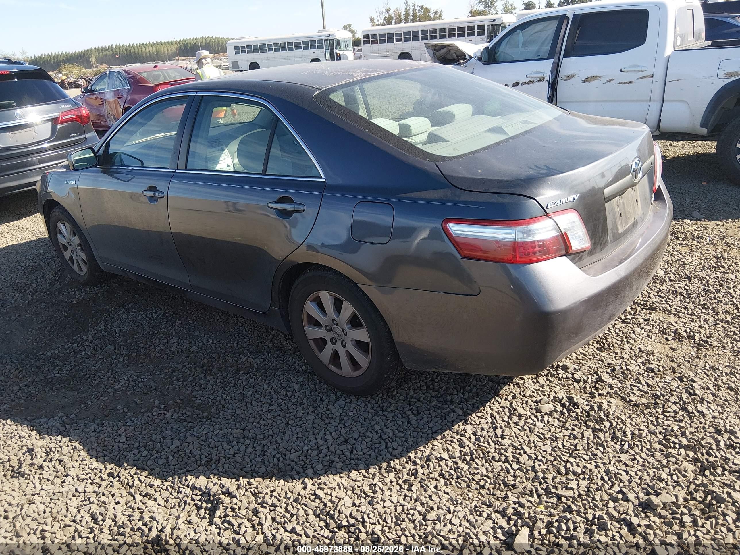 2008 Toyota Camry Hybrid   Black vin: JTNBB46K883046202