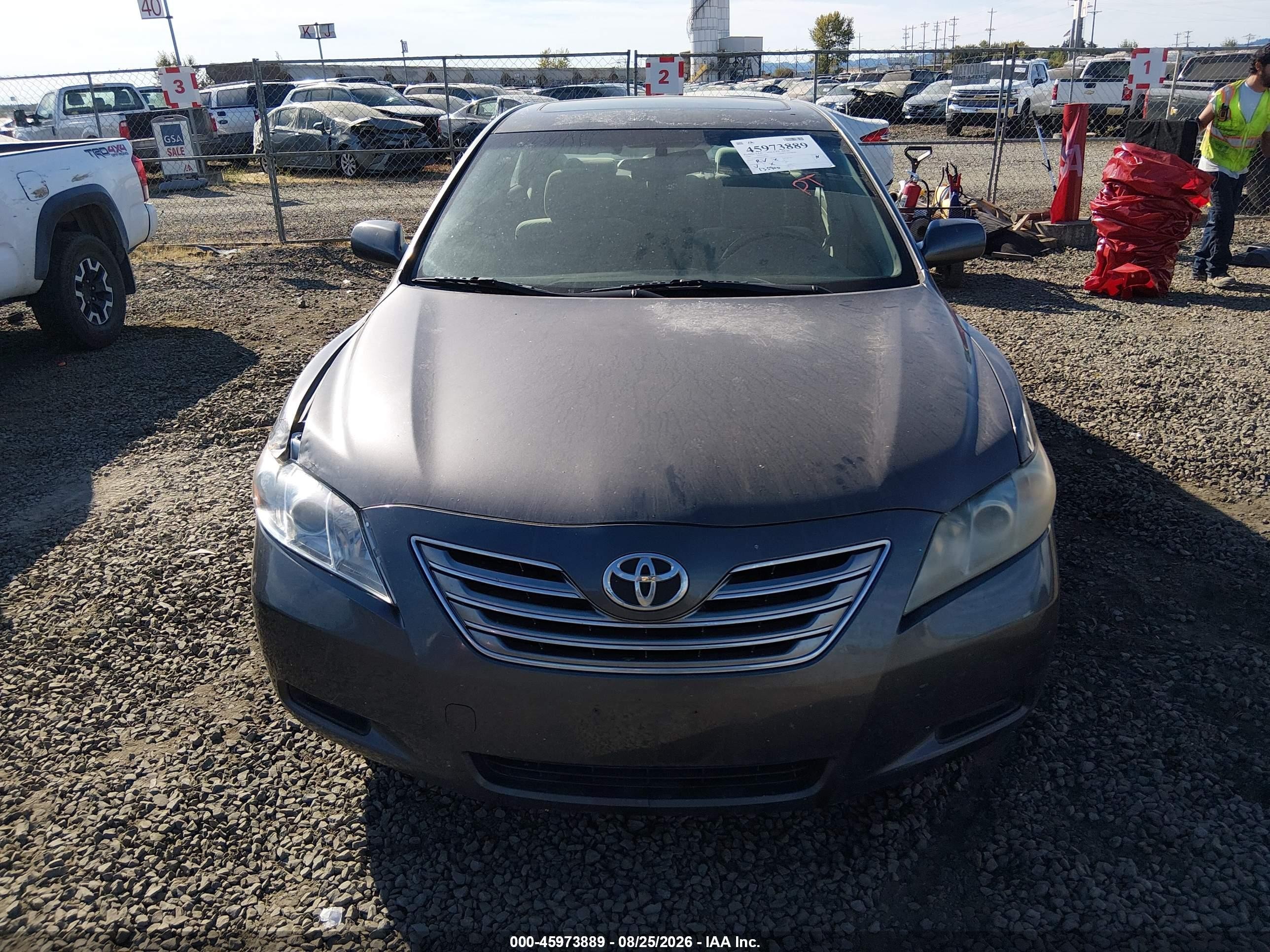 2008 Toyota Camry Hybrid   Black vin: JTNBB46K883046202