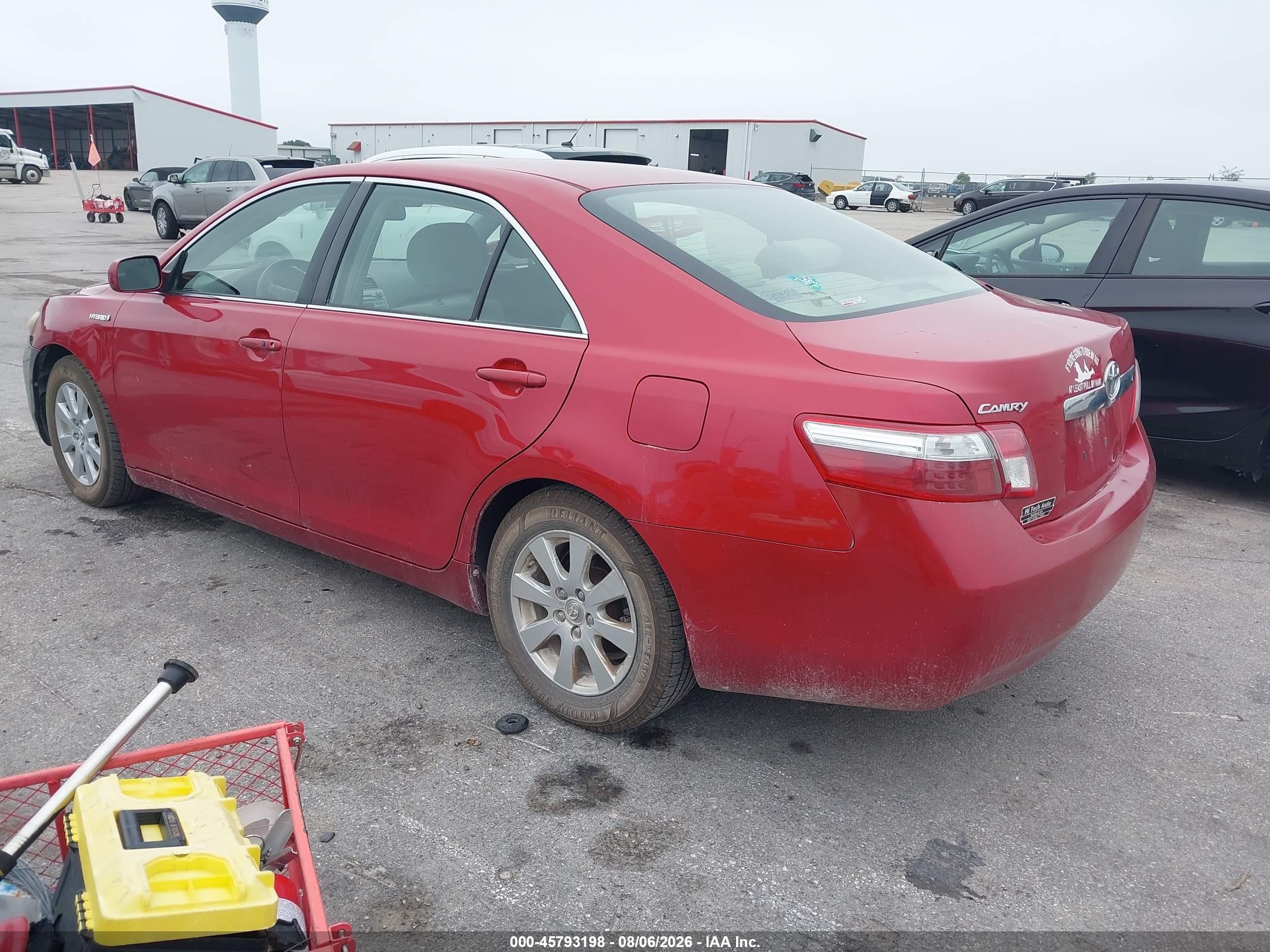 2007 Toyota Camry Hybrid   Red vin: JTNBB46K973003440
