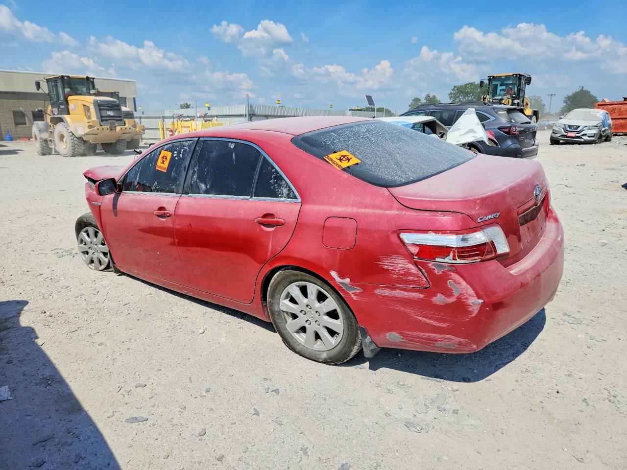 2007 Toyota Camry Hybrid Red vin: JTNBB46K973014115