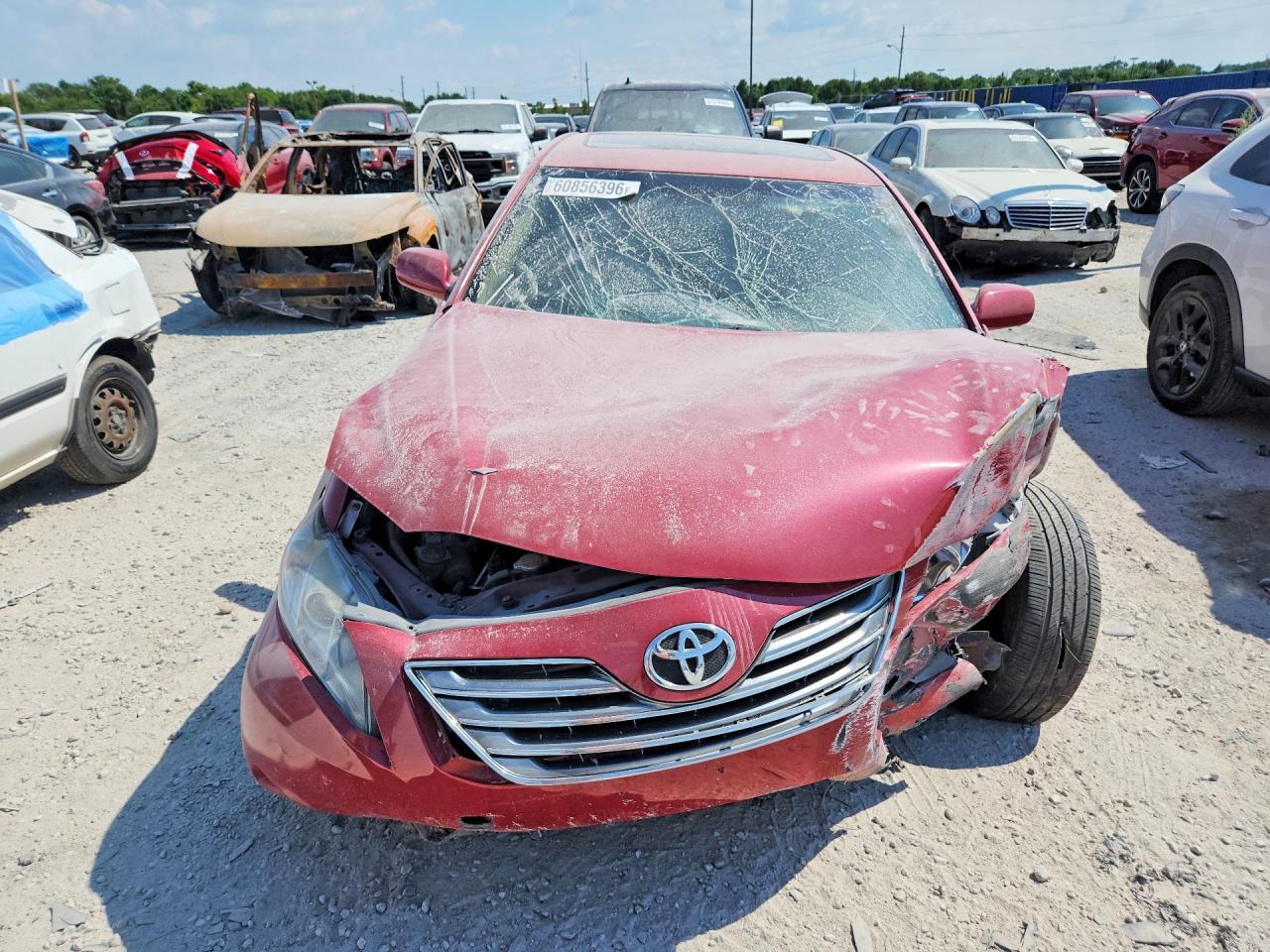 2007 Toyota Camry Hybrid Red vin: JTNBB46K973014115