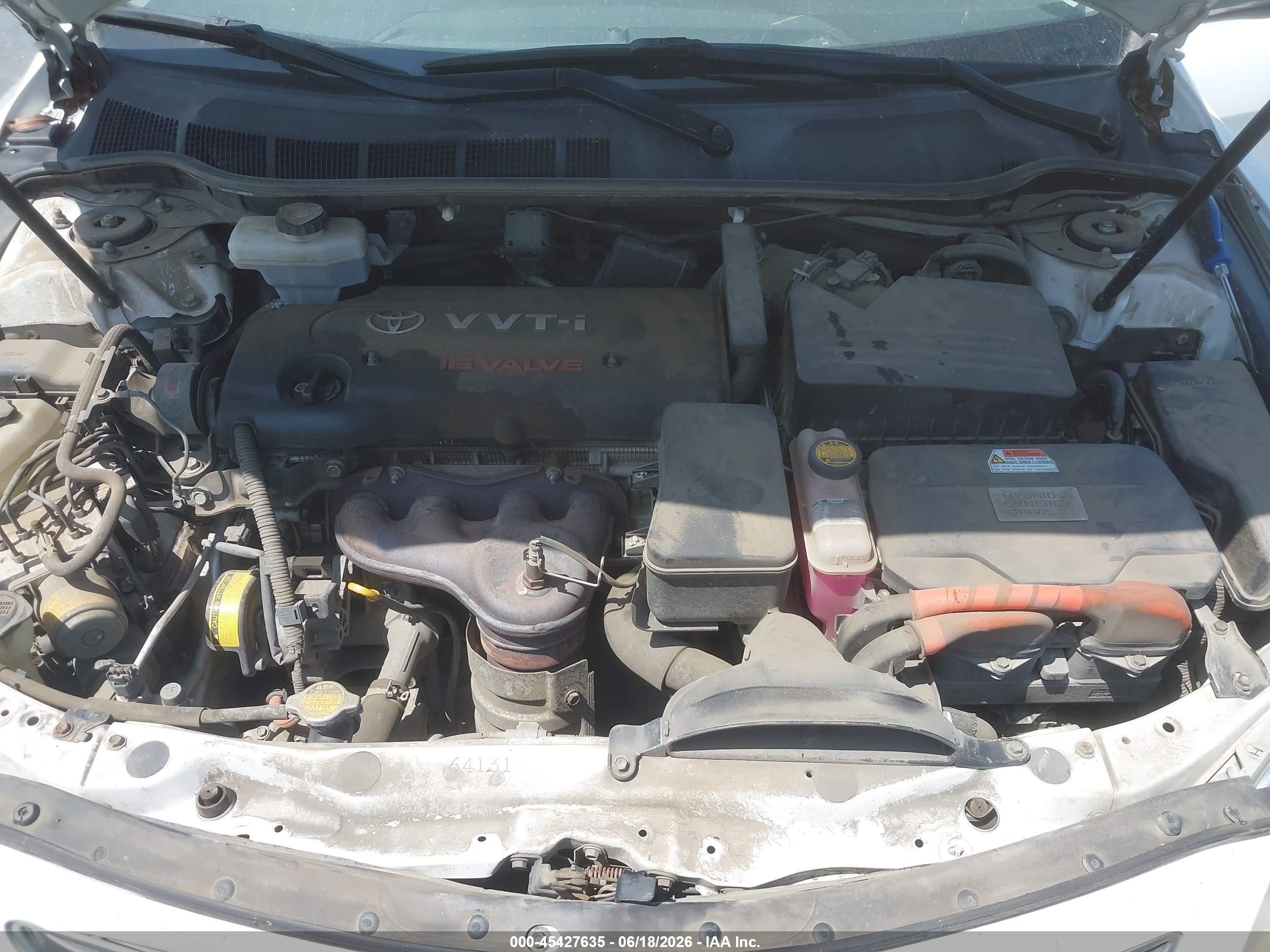 2007 Toyota Camry Hybrid   Белый vin: JTNBB46K973029990