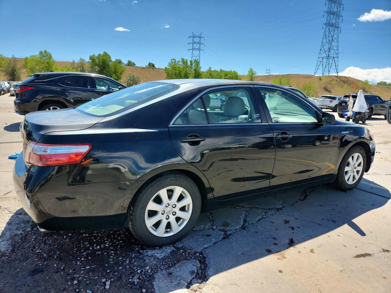 2008 Toyota Camry Hybrid Black vin: JTNBB46K983045012