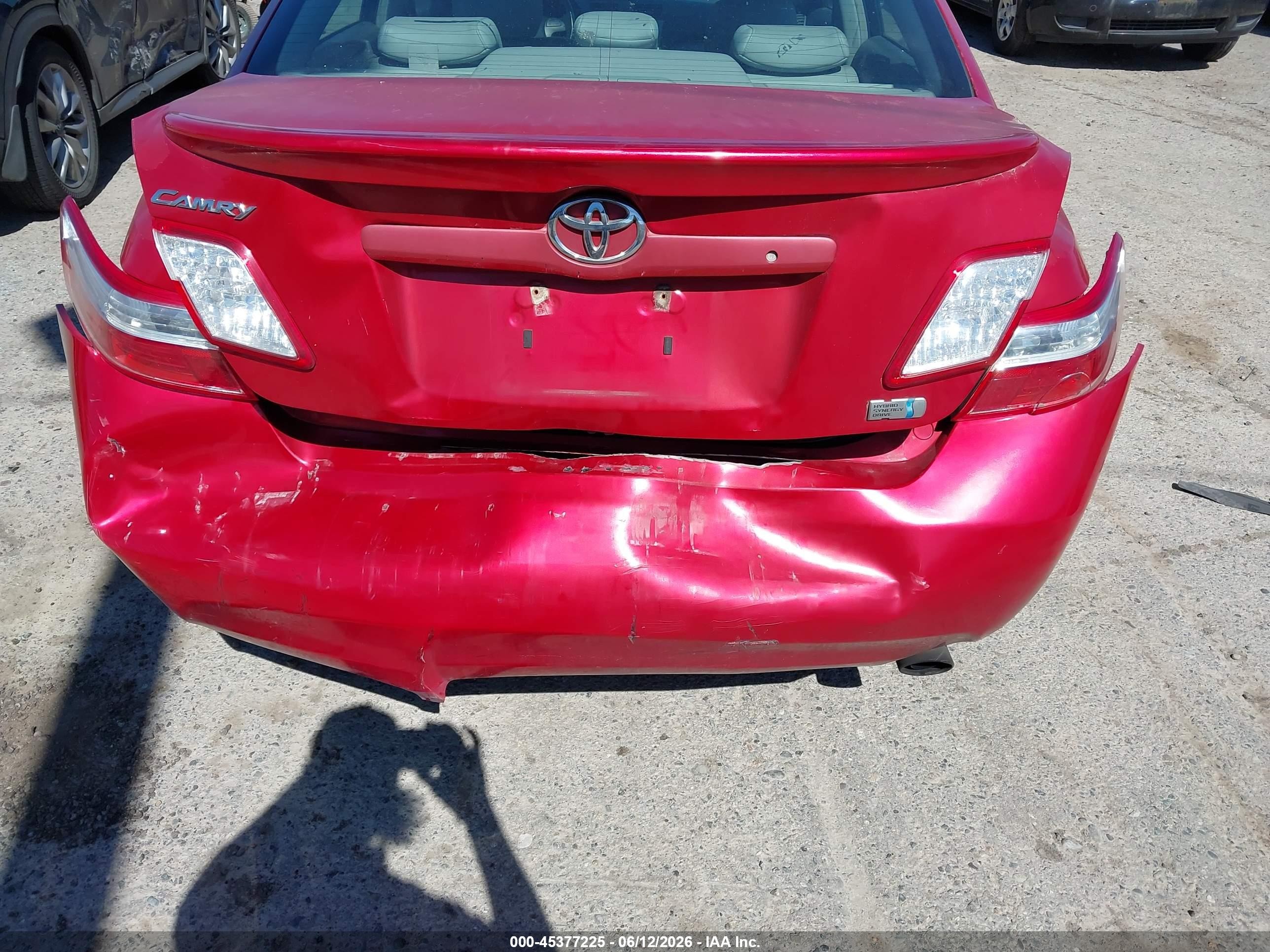 2009 Toyota Camry Hybrid   Red vin: JTNBB46K993049482