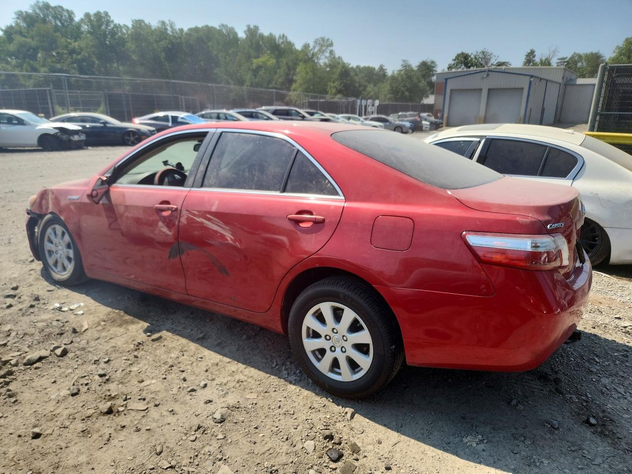 2007 Toyota Camry Hybrid Red vin: JTNBB46KX73001423