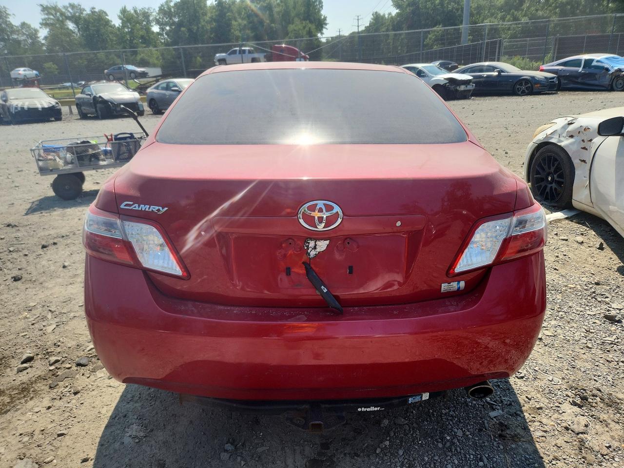 2007 Toyota Camry Hybrid Red vin: JTNBB46KX73001423