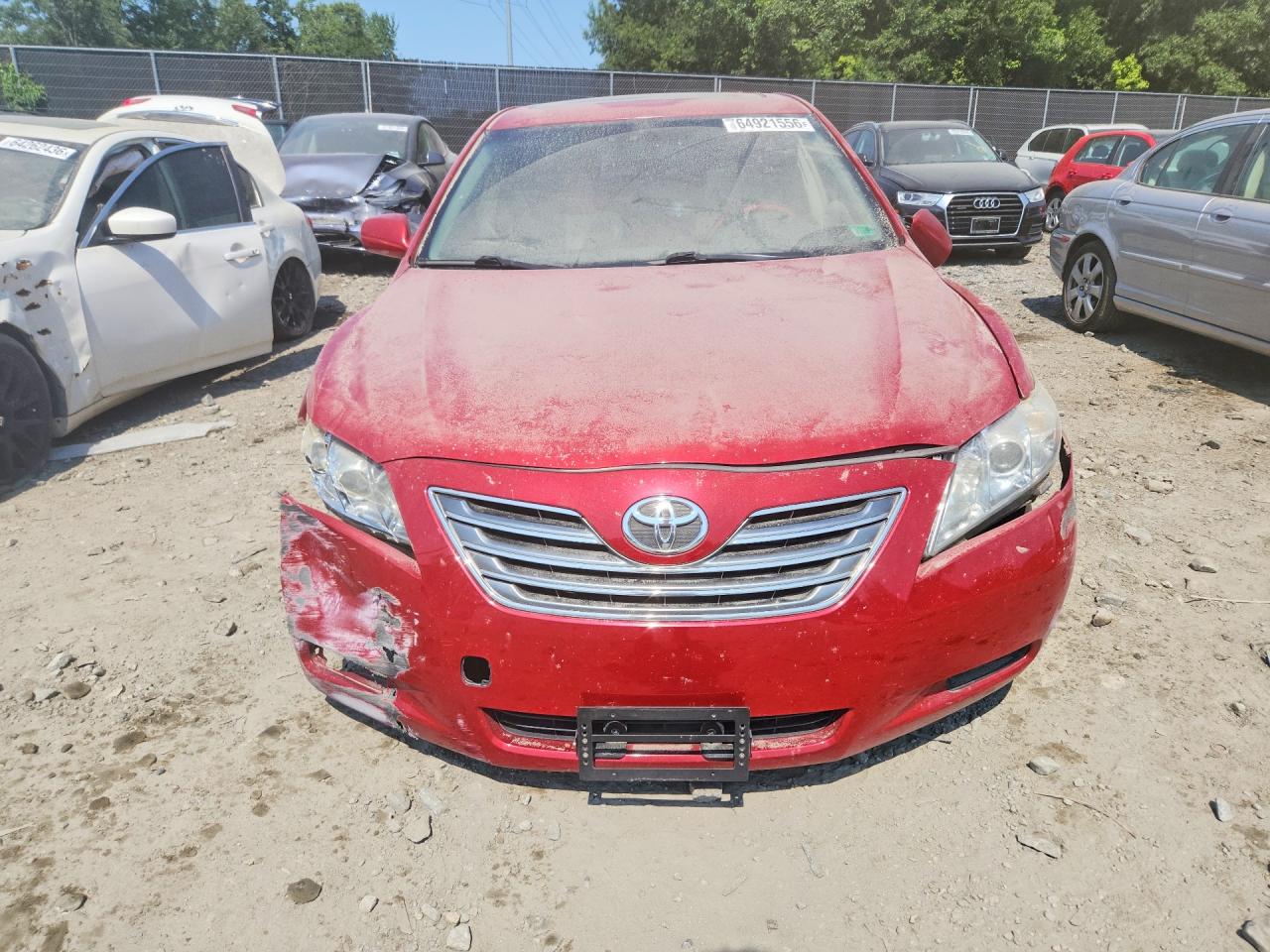 2007 Toyota Camry Hybrid Red vin: JTNBB46KX73001423