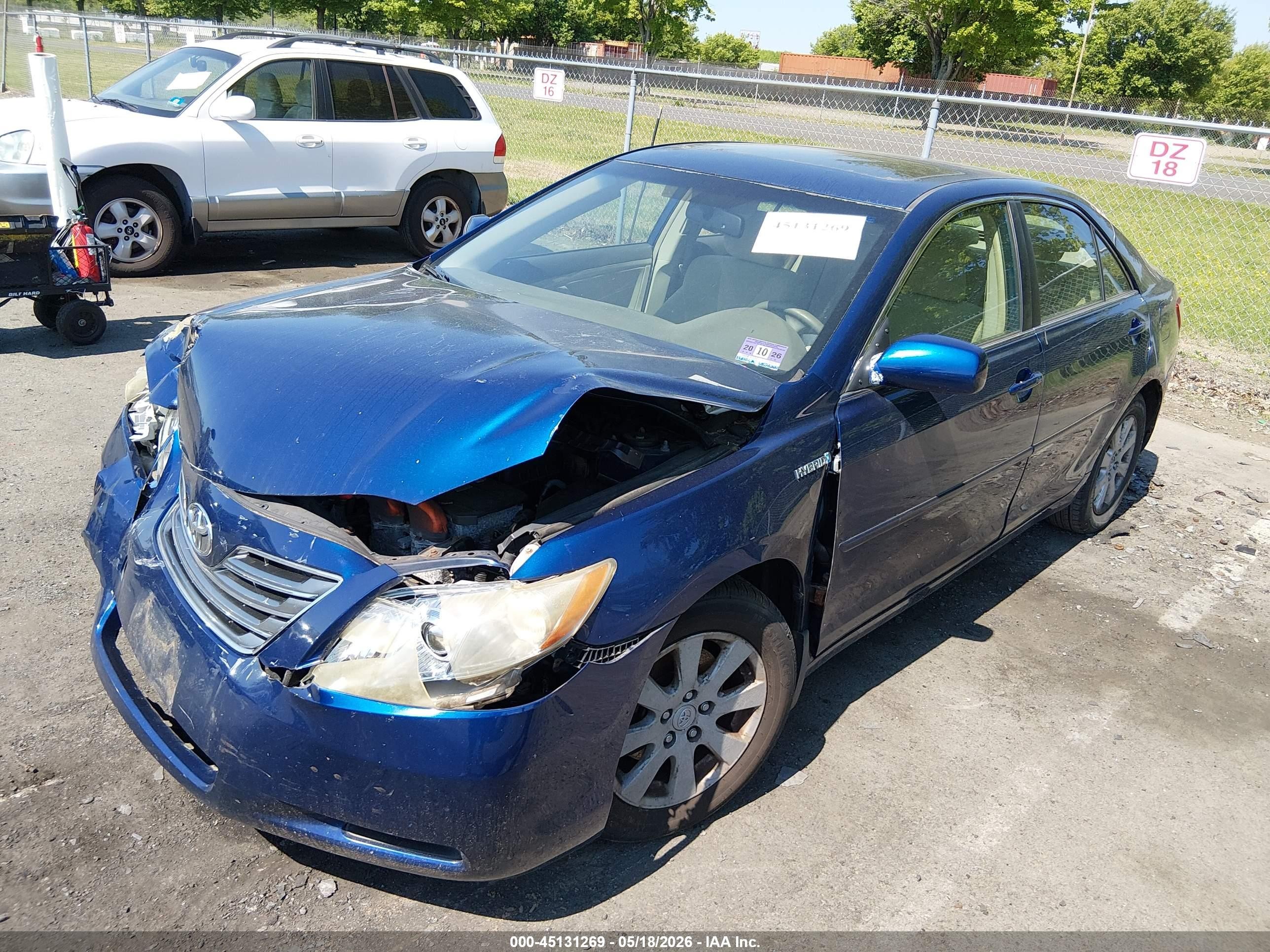 2007 Toyota Camry Hybrid   Blue vin: JTNBB46KX73013636