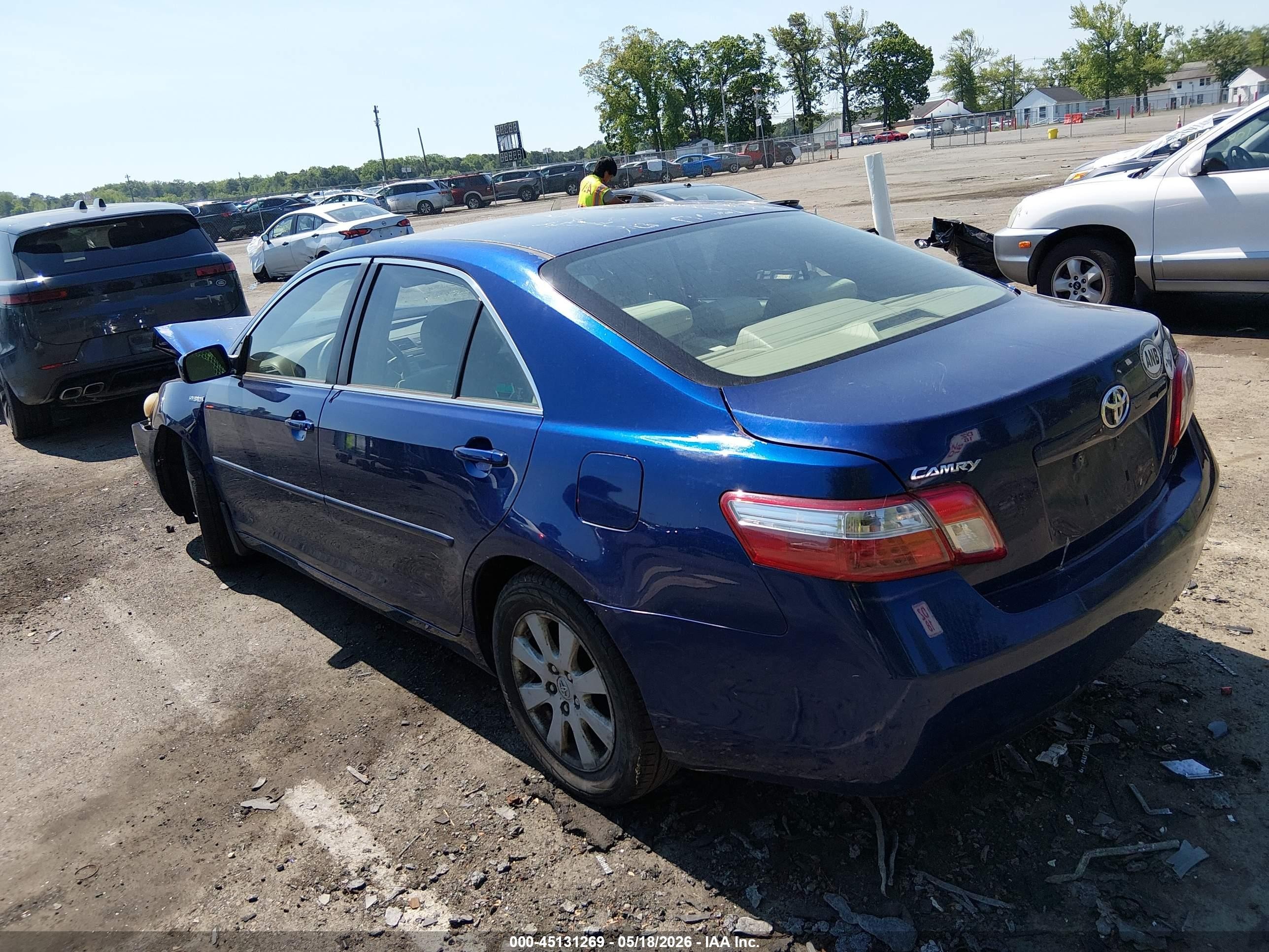 2007 Toyota Camry Hybrid   Blue vin: JTNBB46KX73013636
