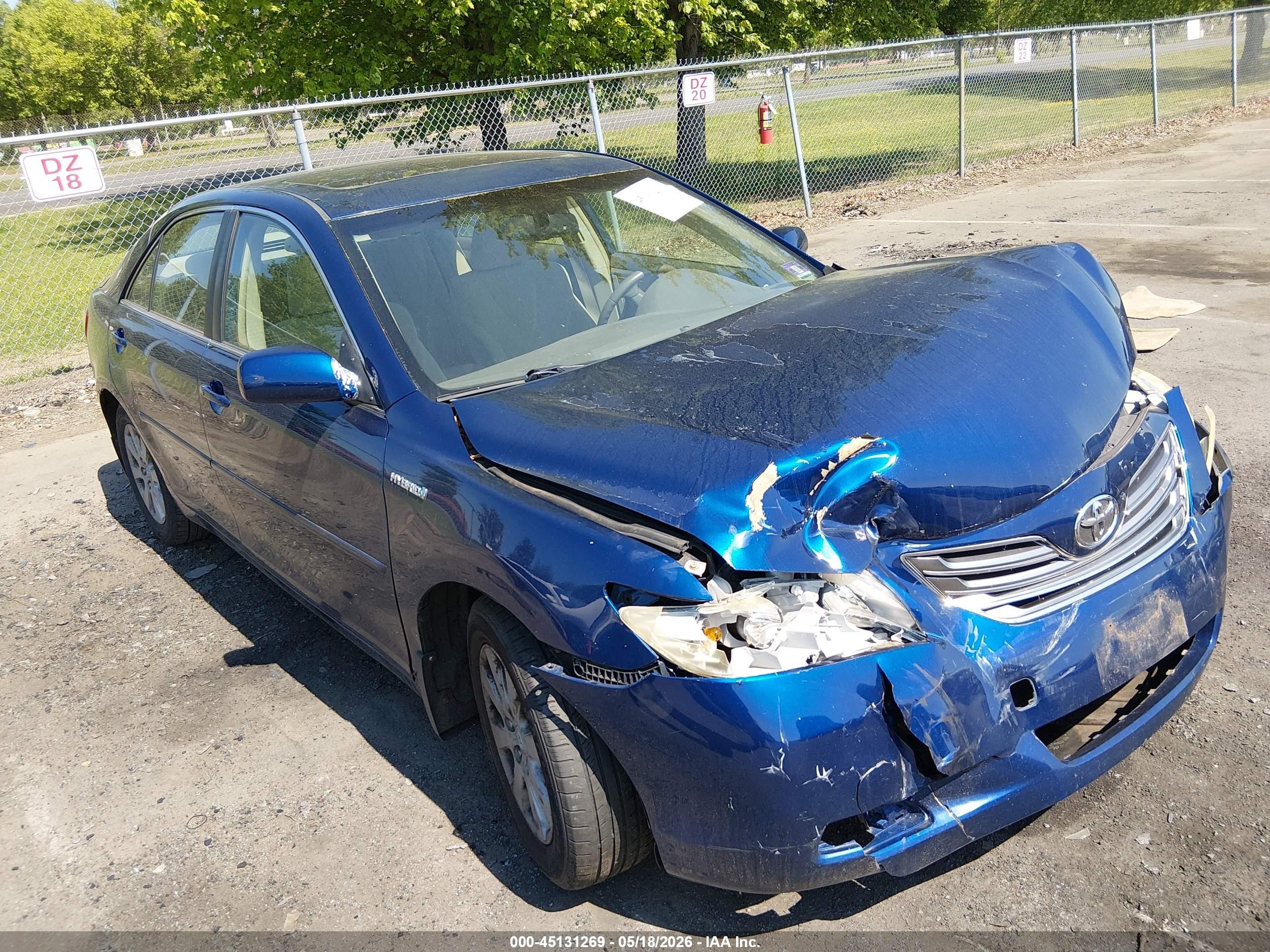 2007 Toyota Camry Hybrid   Blue vin: JTNBB46KX73013636