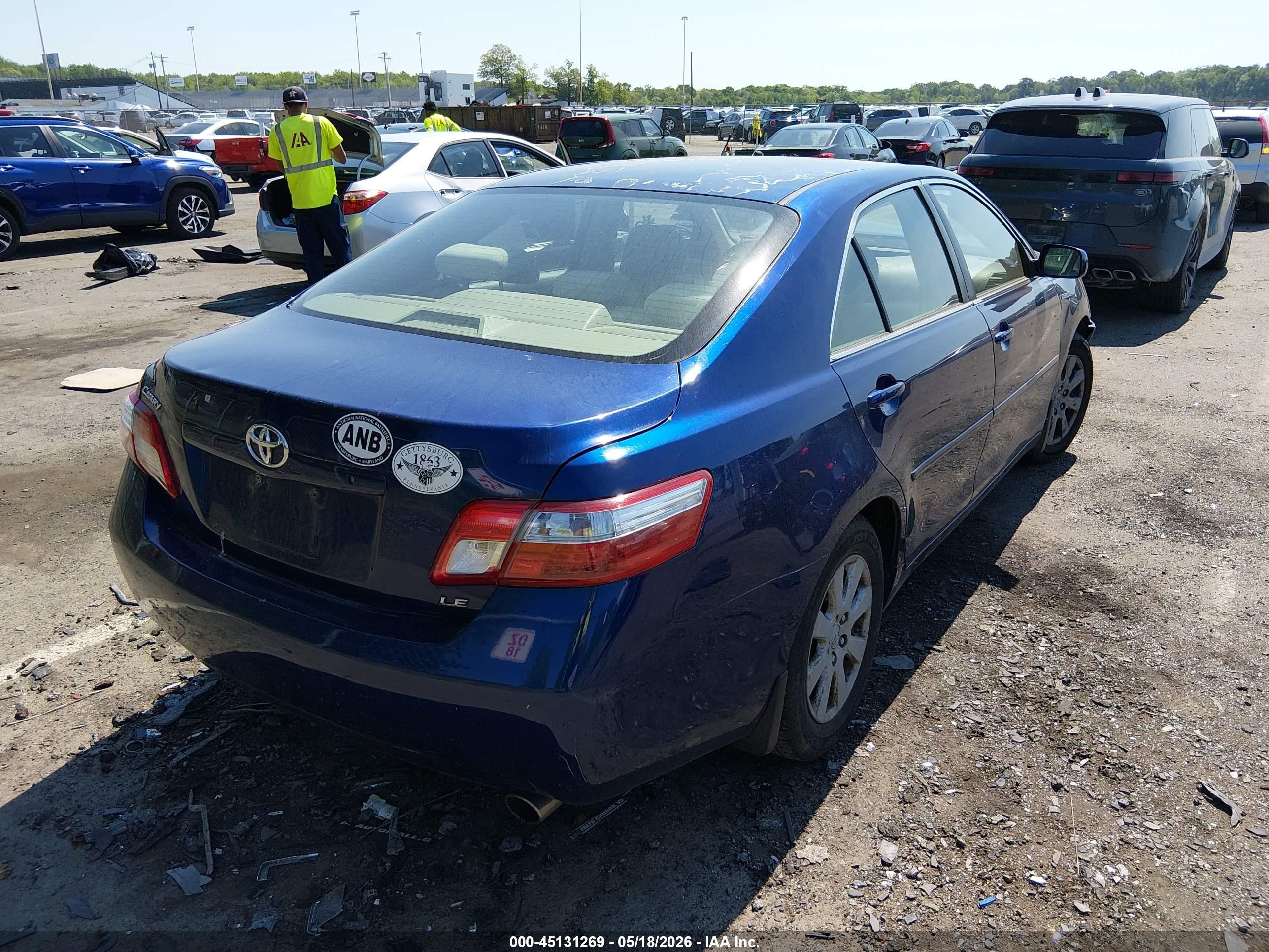 2007 Toyota Camry Hybrid   Blue vin: JTNBB46KX73013636