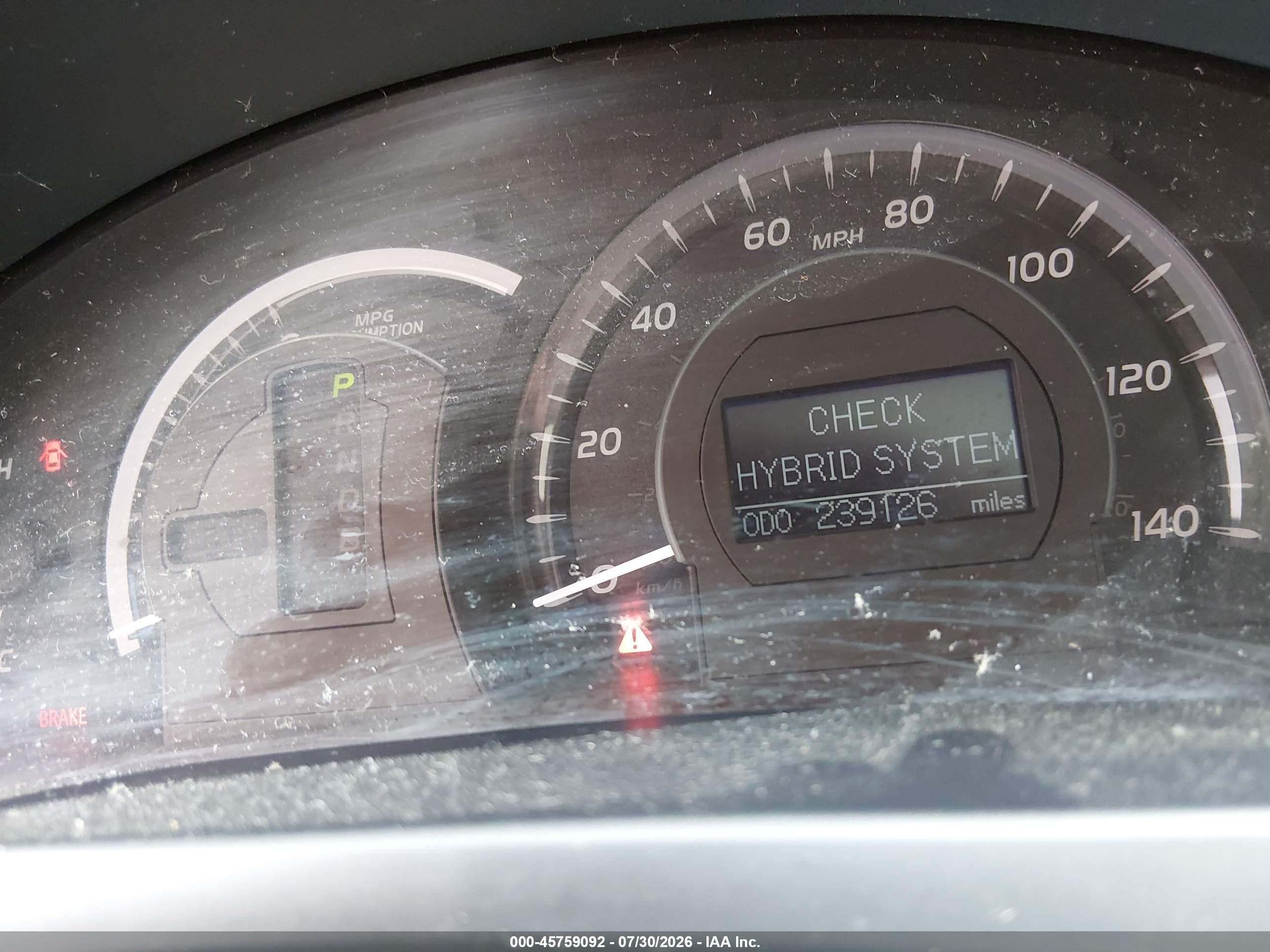 2007 Toyota Camry Hybrid   Tan vin: JTNBB46KX73019324