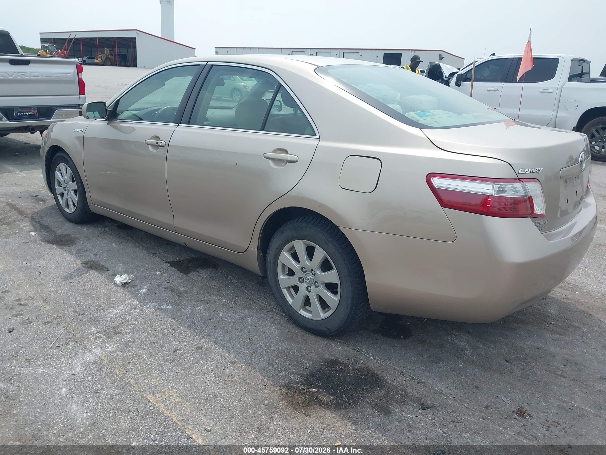 2007 Toyota Camry Hybrid   Tan vin: JTNBB46KX73019324