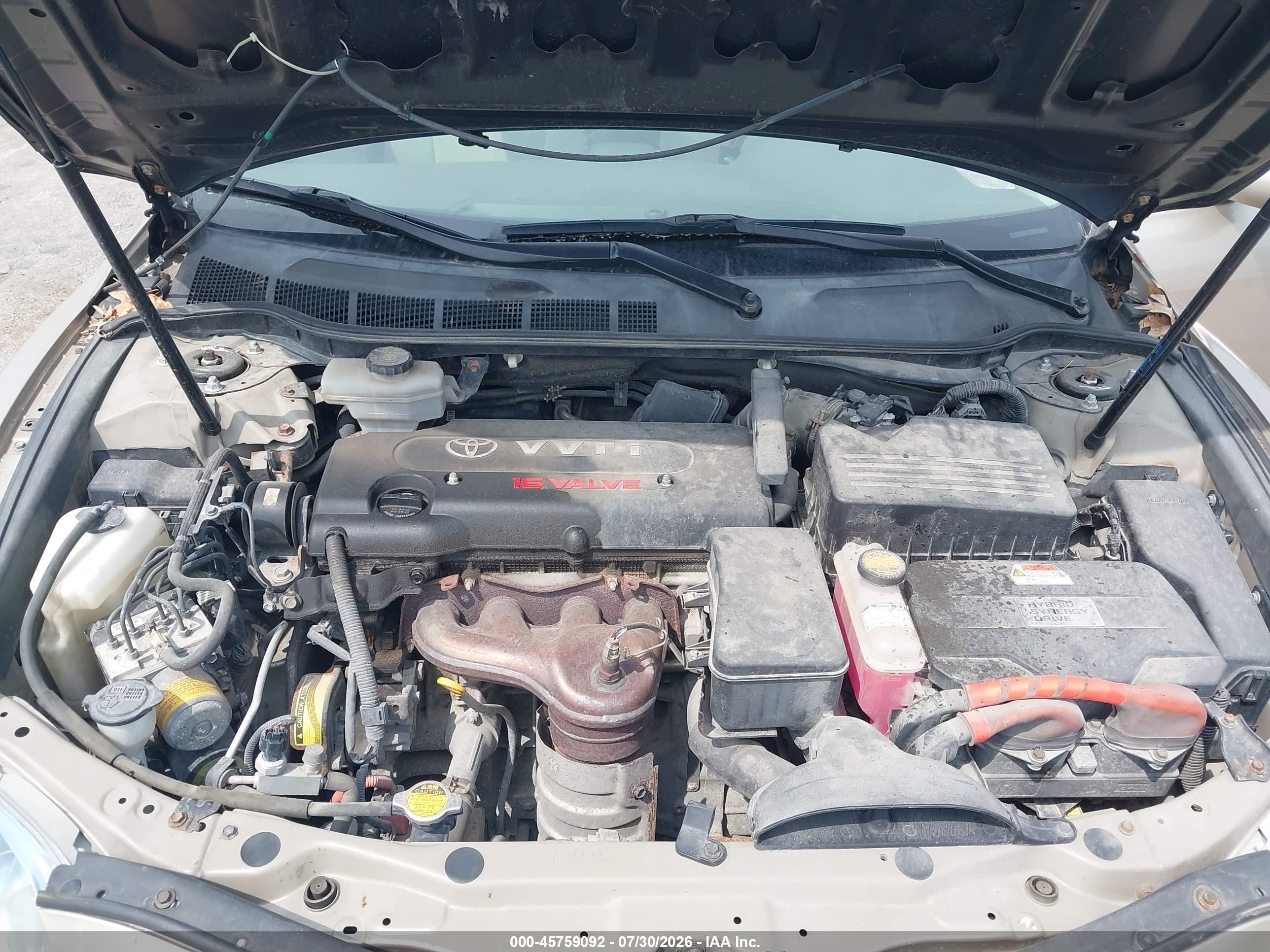 2007 Toyota Camry Hybrid   Tan vin: JTNBB46KX73019324