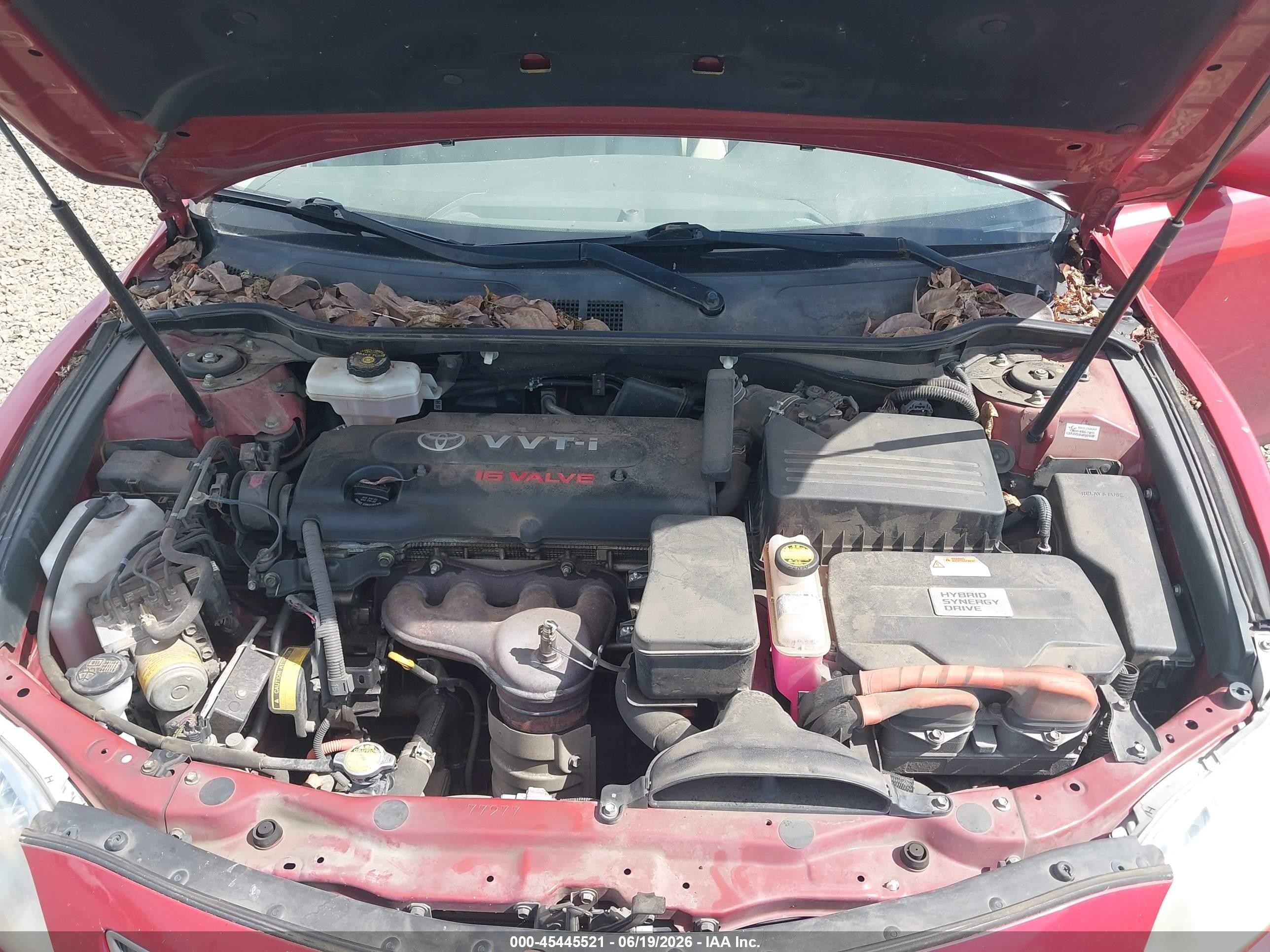 2007 Toyota Camry Hybrid   Red vin: JTNBB46KX73032204
