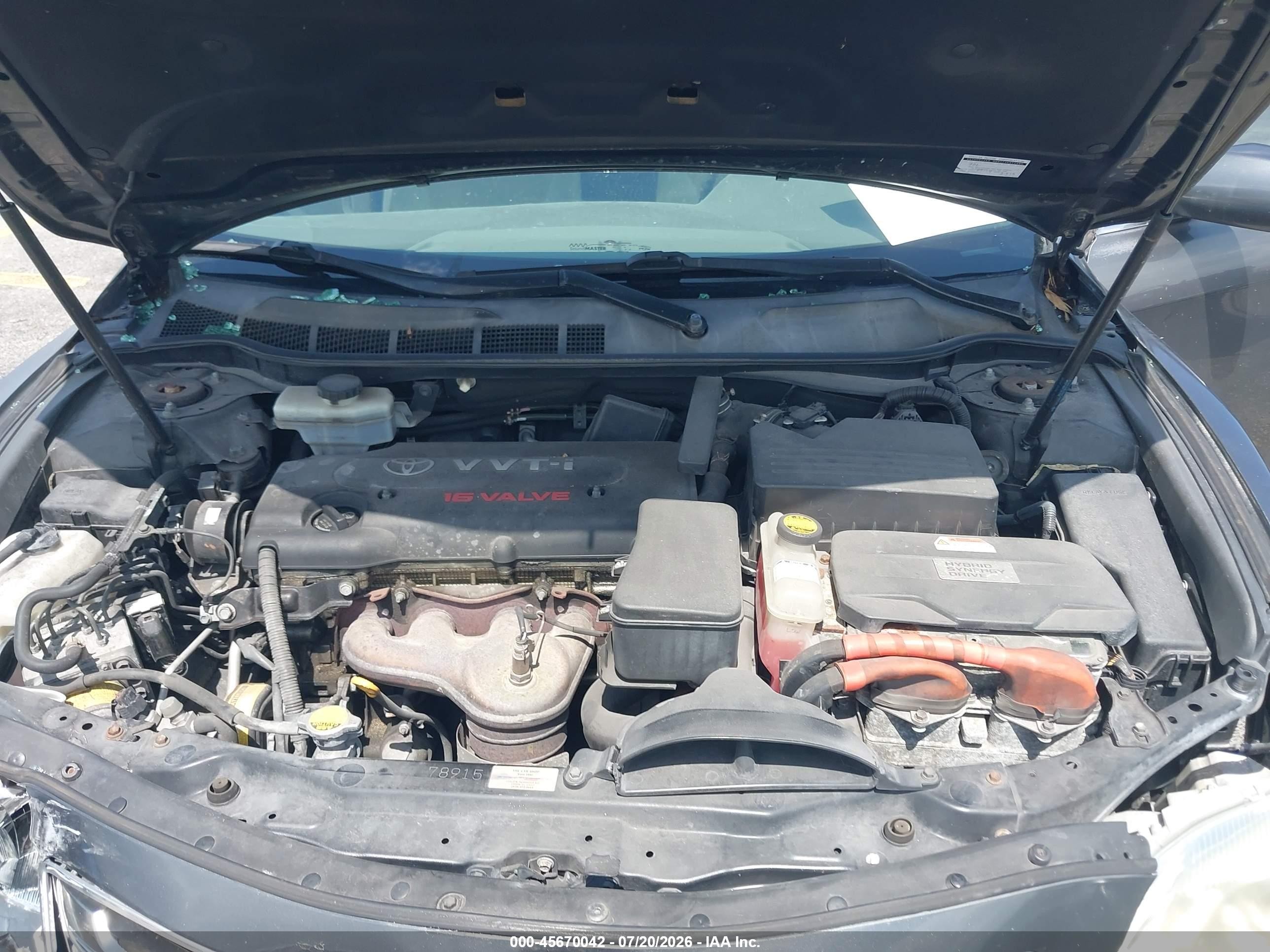 2007 Toyota Camry Hybrid Gray vin: JTNBB46KX73043221