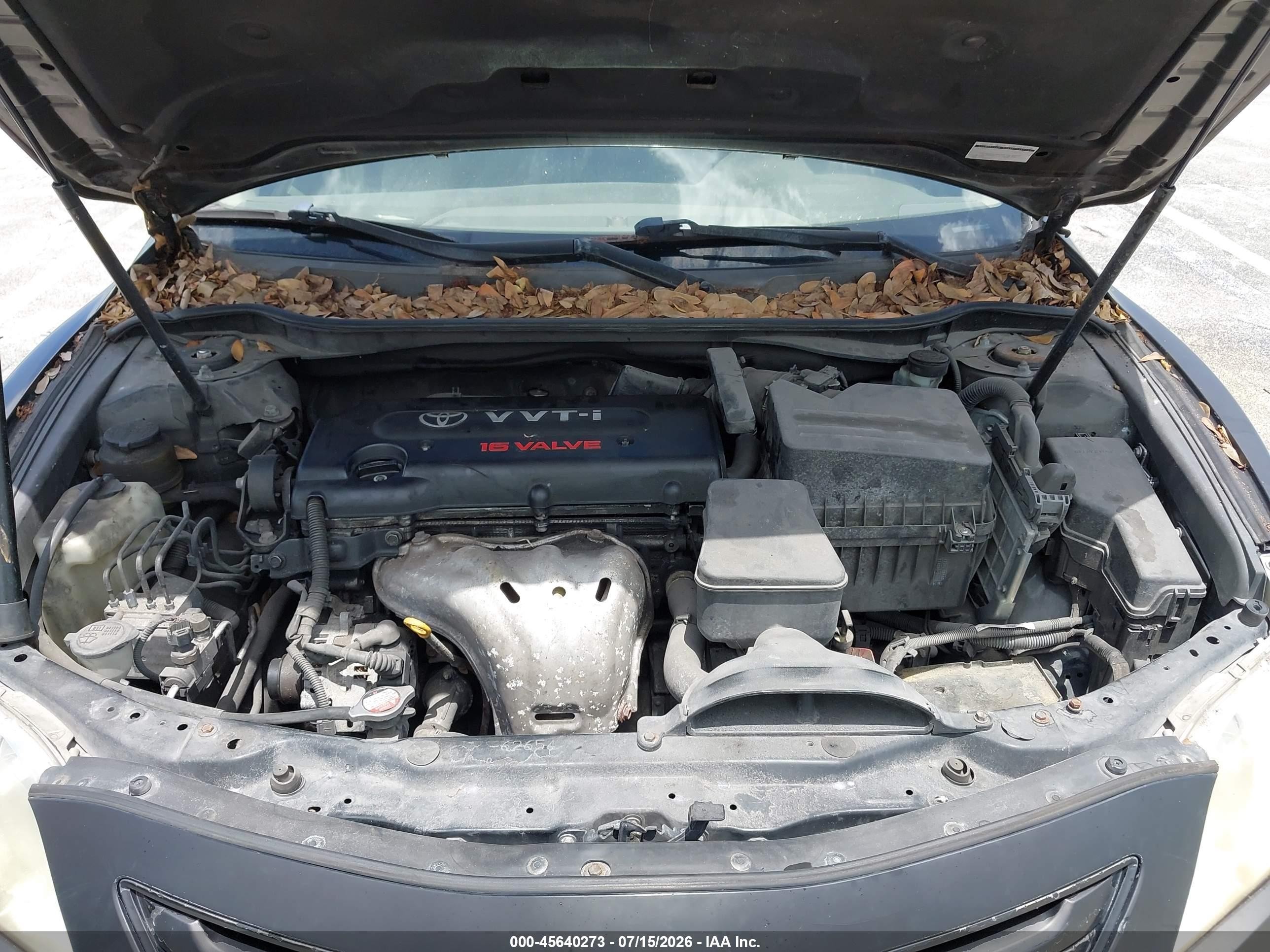2007 Toyota Camry Le Black vin: JTNBE46K073007187