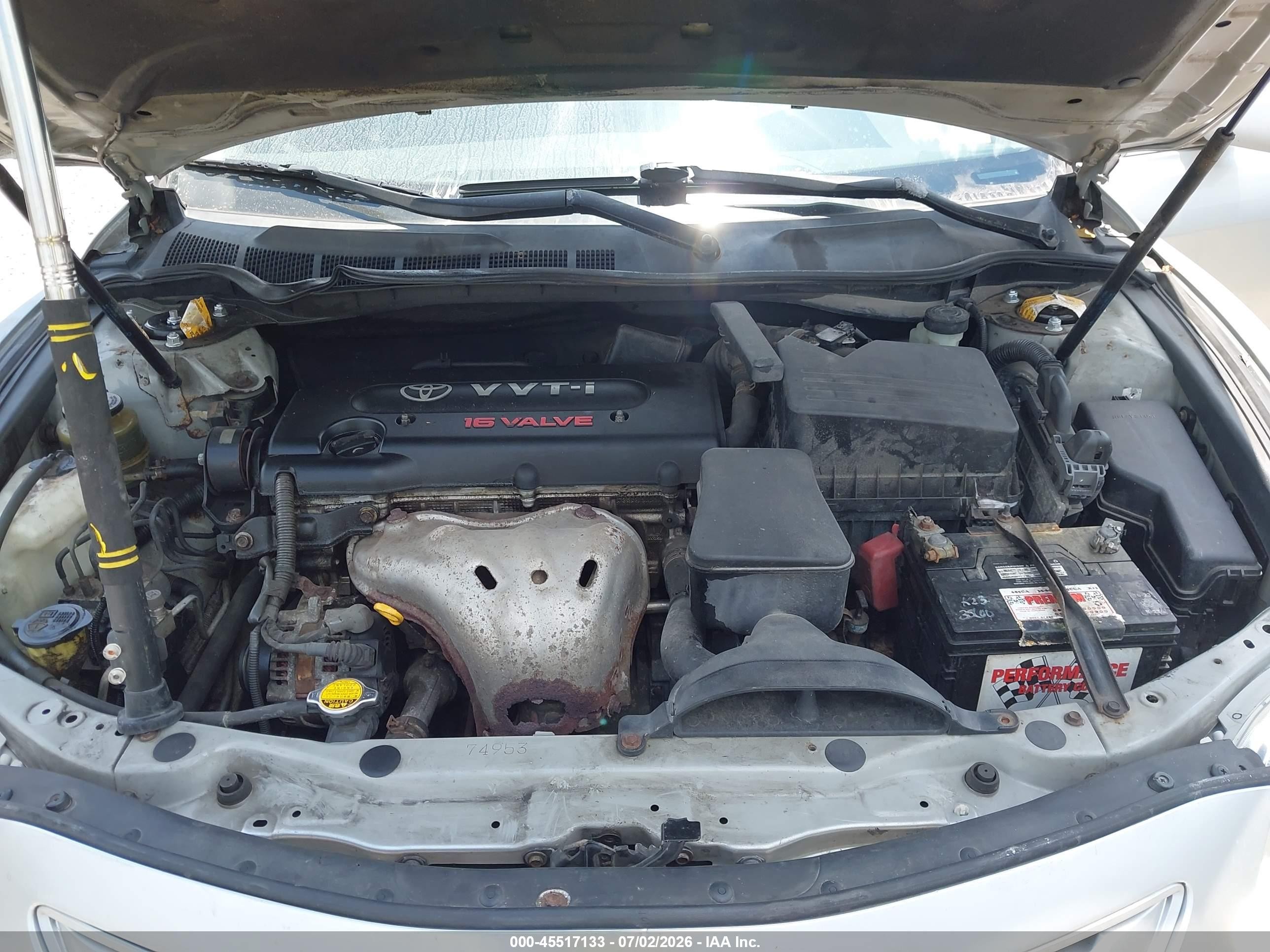2007 Toyota Camry Le Silver vin: JTNBE46K073051657